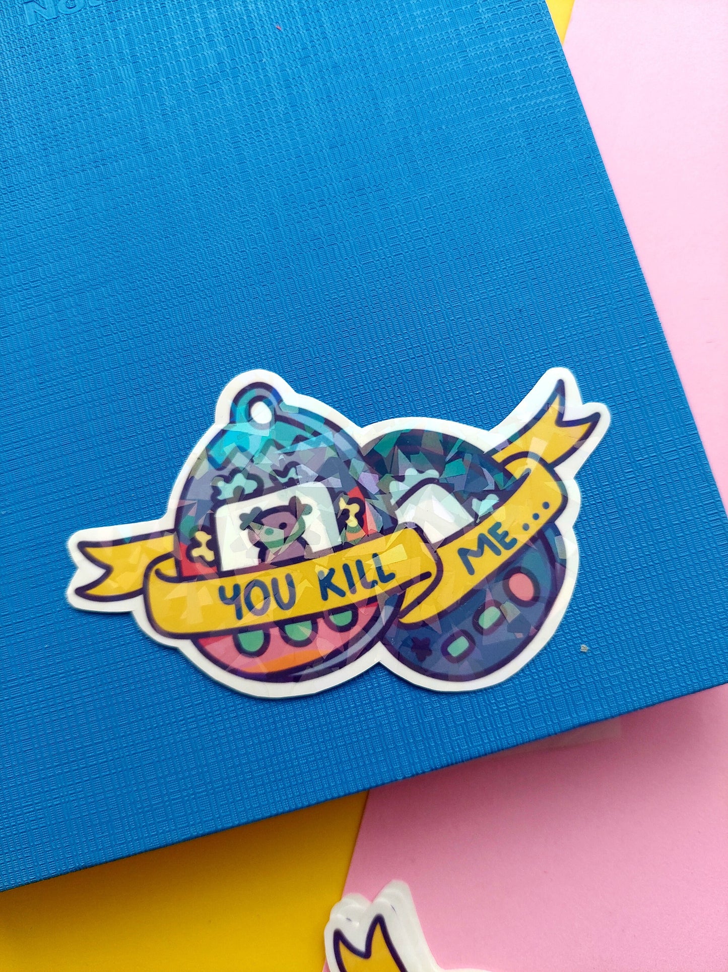 Tamagotchi holographic sticker / gamer sticker