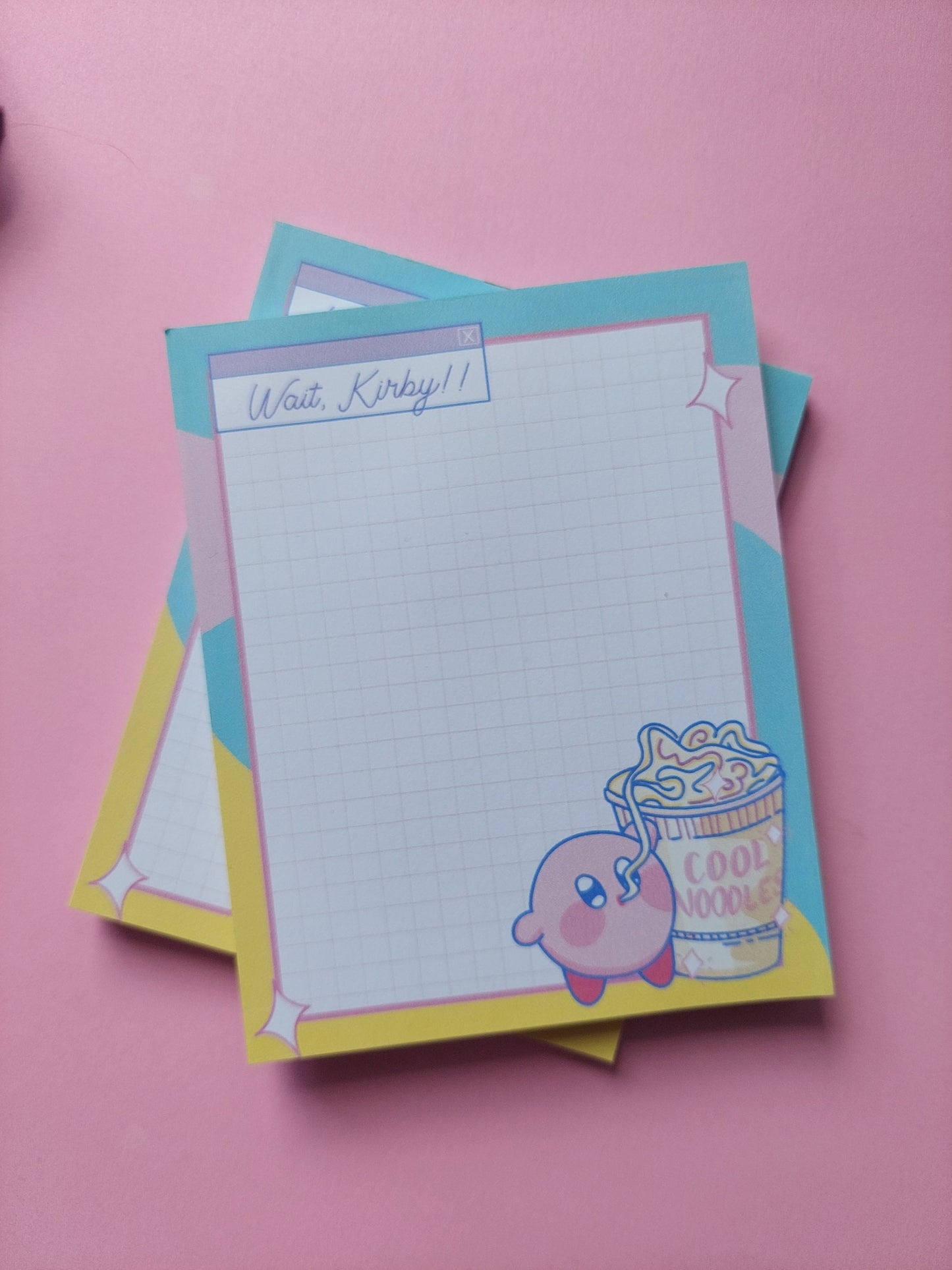 KIRBY NOODLES NOTEPAD / Kirby stationery