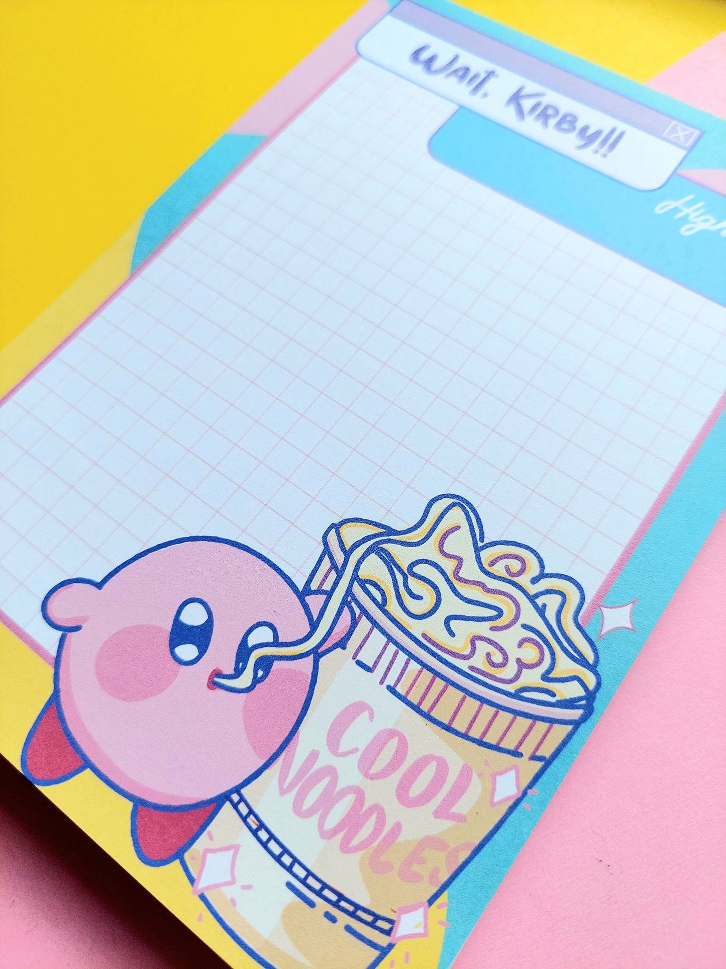 KIRBY NOODLES NOTEPAD / Kirby stationery