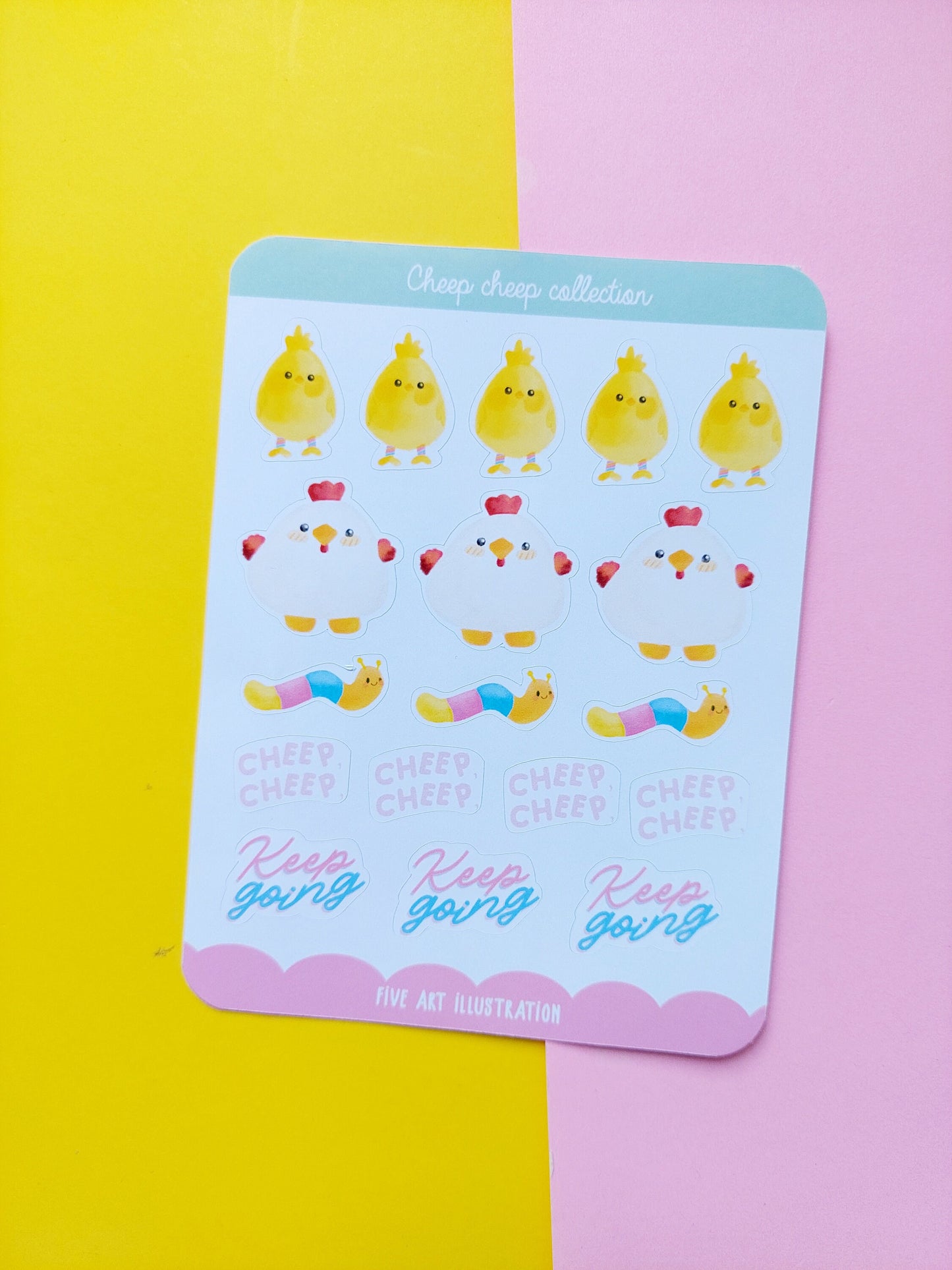 CUTE CHICKEN STICKER sheets kawaii