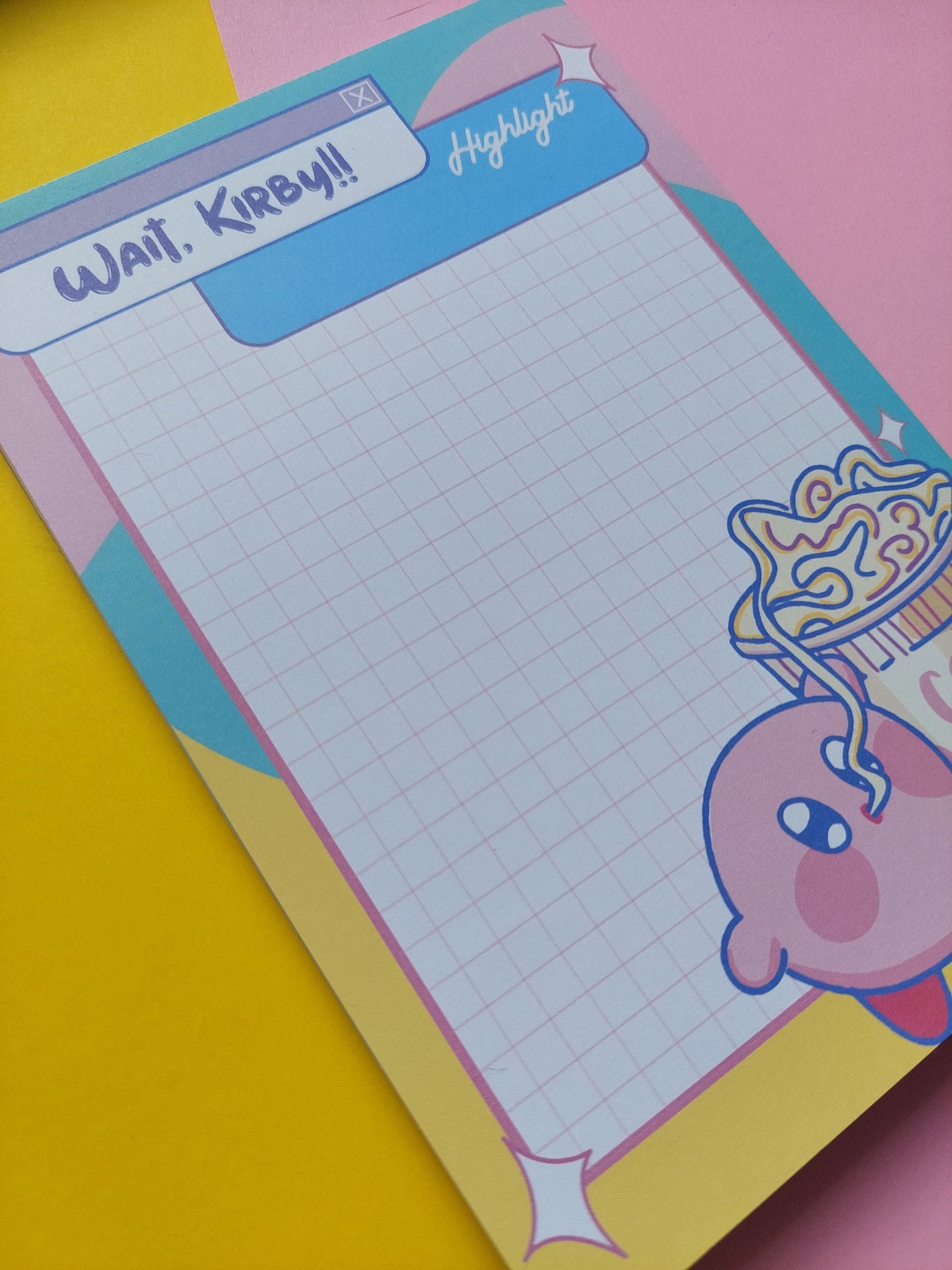 KIRBY NOODLES NOTEPAD / Kirby stationery