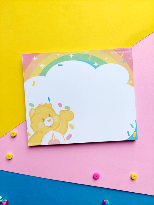 CAREBEARS KAWAII NOTEPAD/ quick memo /illustrated notepad/ 5x4inches, 40 pages