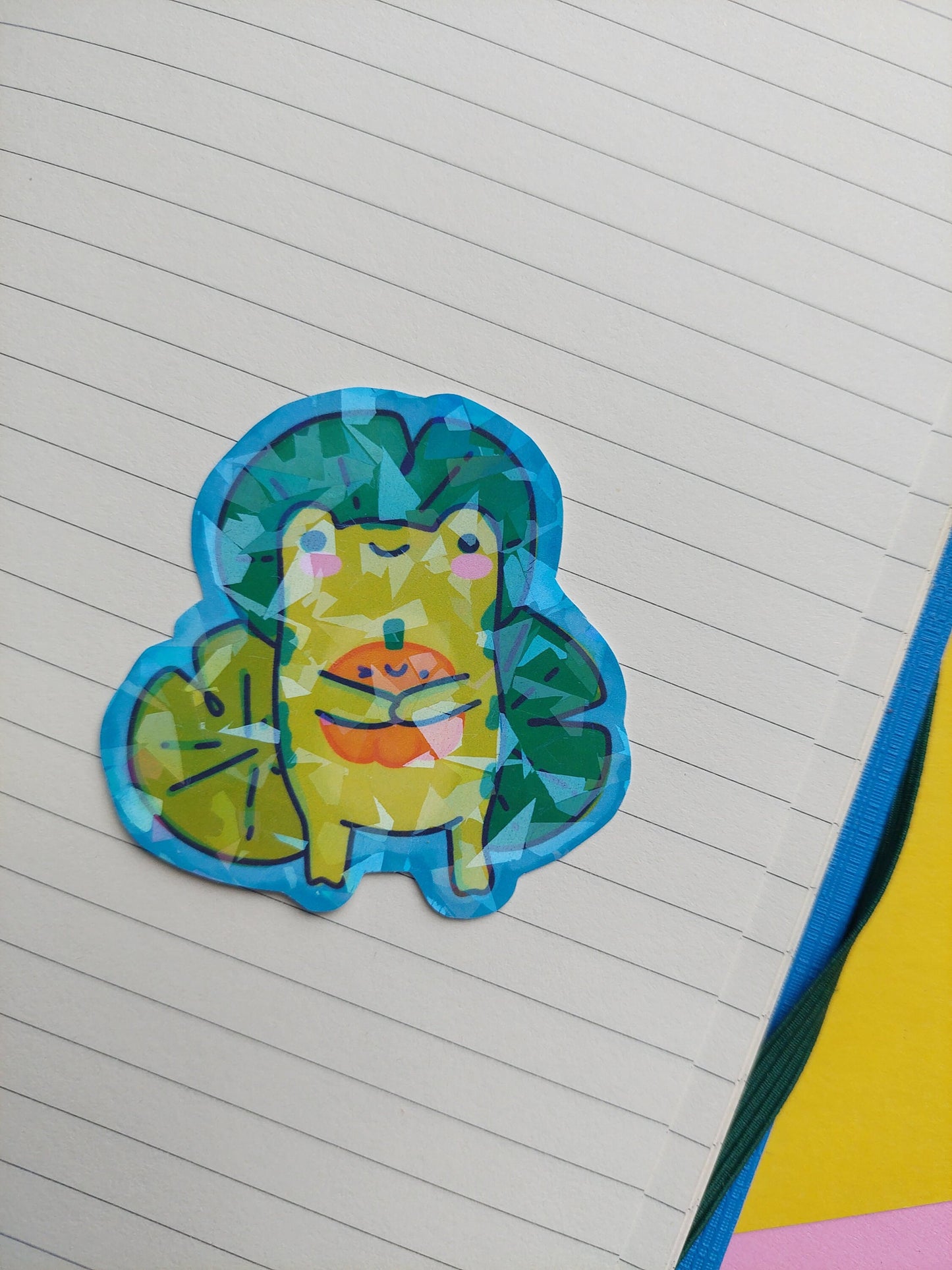 Frog sticker holographic