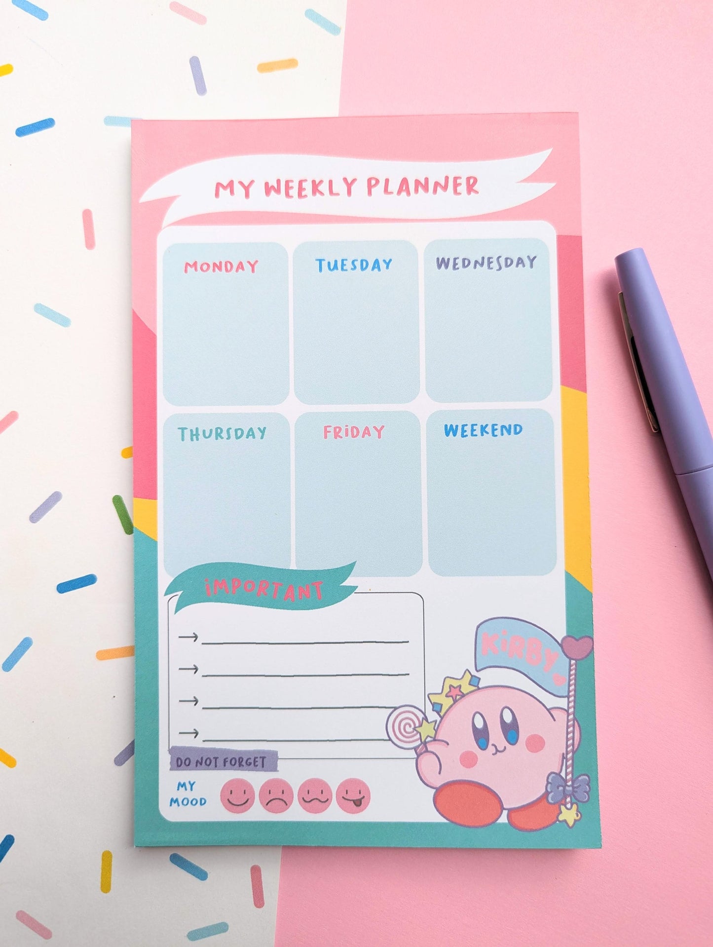 KIRBY GAMER PLANNER bullet journal planner notepad