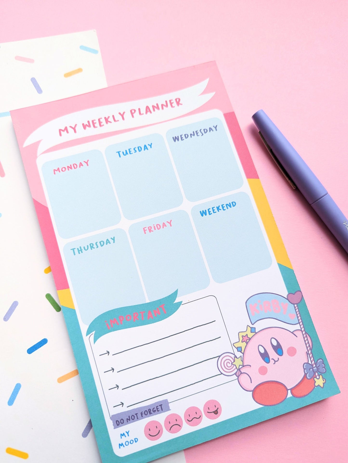 KIRBY GAMER PLANNER bullet journal planner notepad