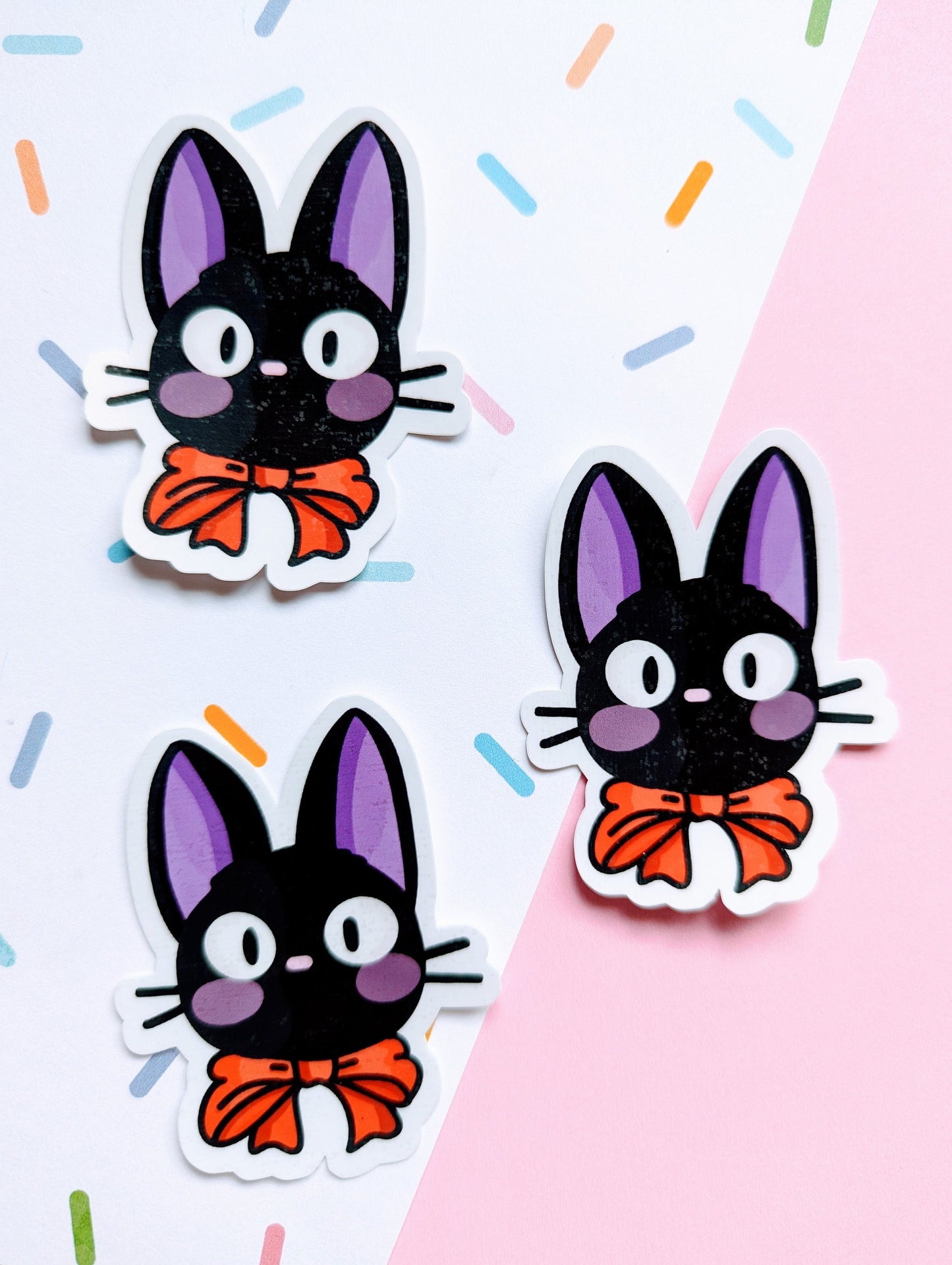 JIJI cat ANIME STICKER / Cute kawaii vinyl sticker/ Kiki's delivery service movie sticker/ Black witch cat/ waterproof stickers