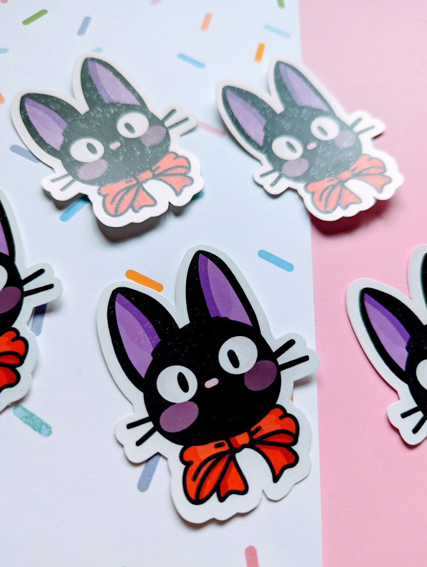 JIJI cat ANIME STICKER / Cute kawaii vinyl sticker/ Kiki's delivery service movie sticker/ Black witch cat/ waterproof stickers