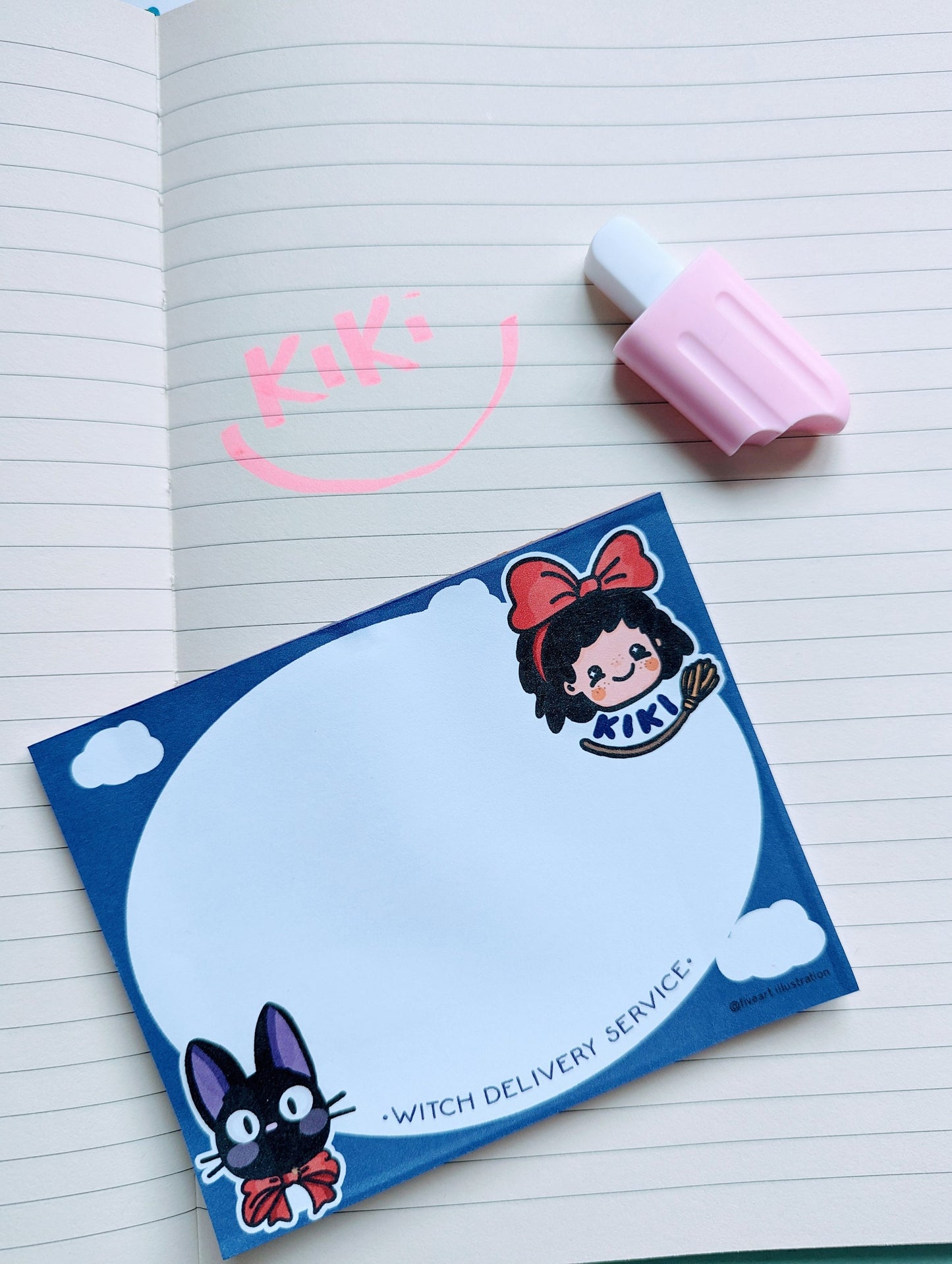 KIKI GHIBLI NOTEPAD/ studio Ghibli quick memo /illustrated notepad/ Kiki's delivery service movie notepad