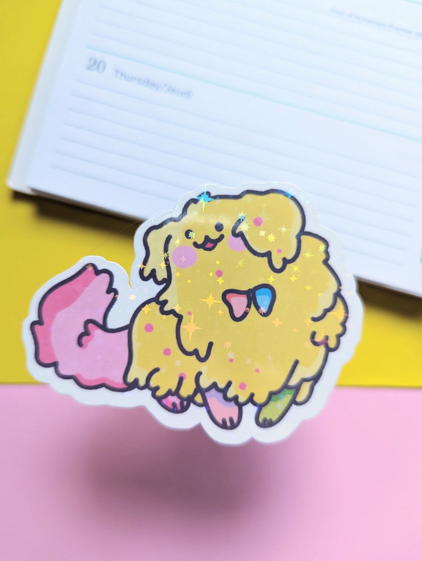 STICKY the DOG PUPPYCAT sticker / puppycat cartoon holographic sticker