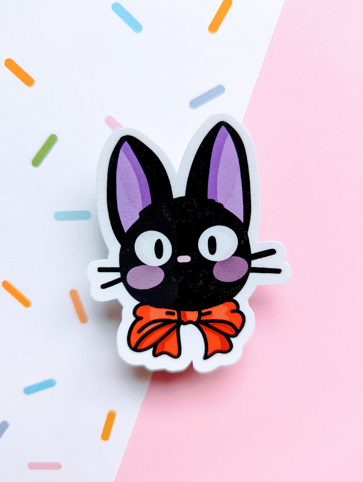 JIJI cat ANIME STICKER / Cute kawaii vinyl sticker/ Kiki's delivery service movie sticker/ Black witch cat/ waterproof stickers