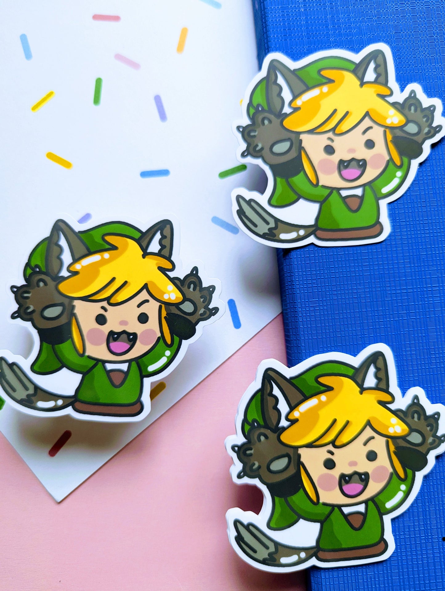 ZELDA LINK WOLF sticker/ The legend of Zelda Link videogame sticker / zelda sticker