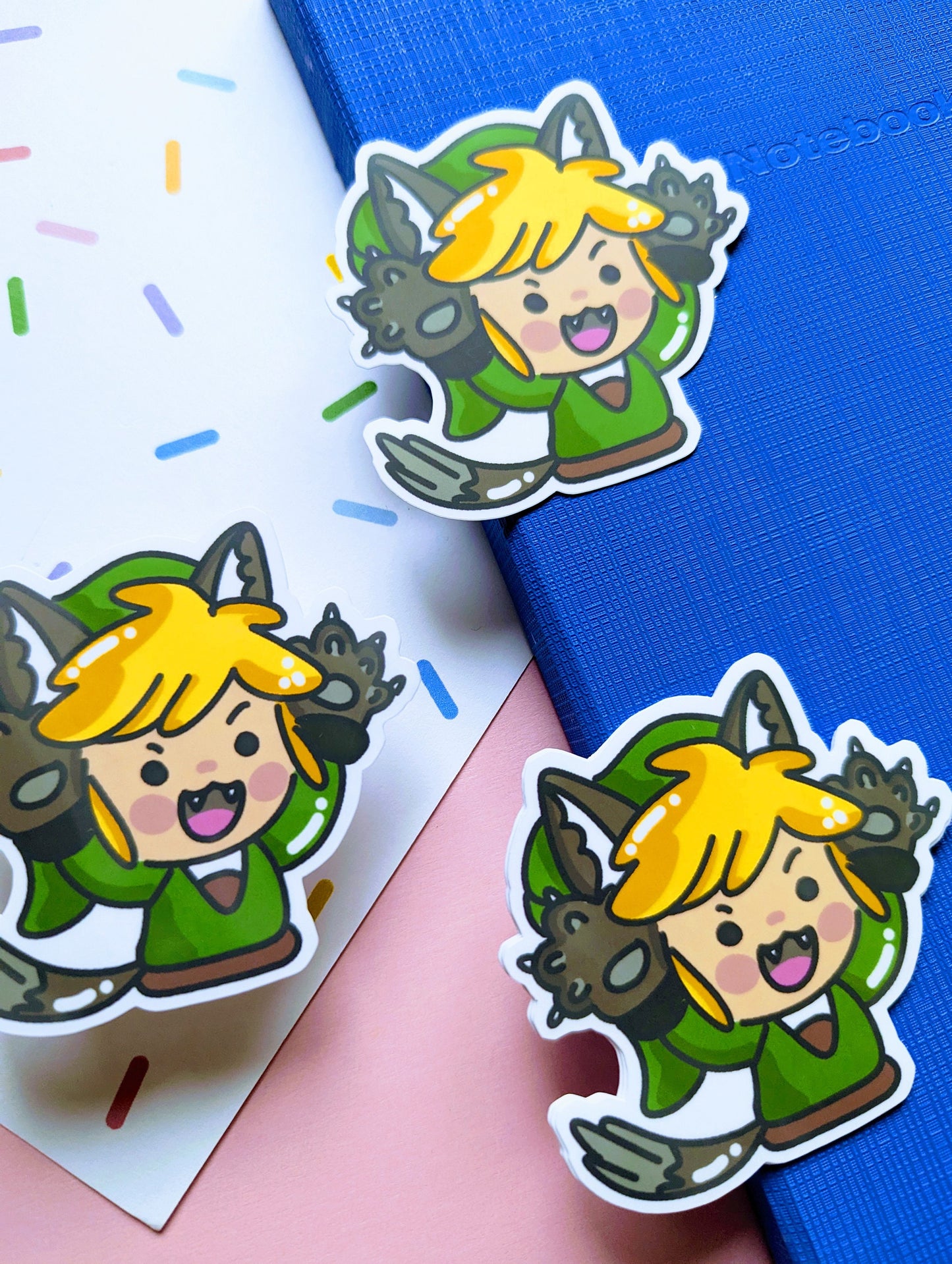 ZELDA LINK WOLF sticker/ The legend of Zelda Link videogame sticker / zelda sticker