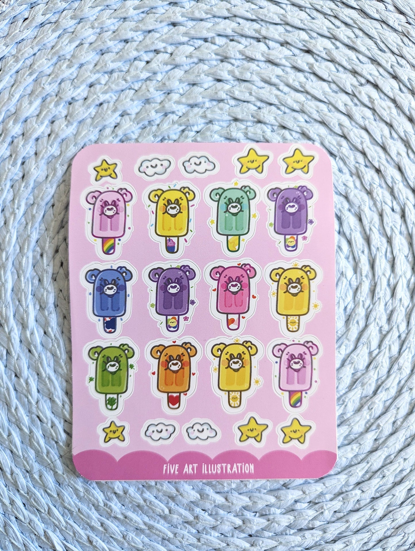 CAREBEARS STICKER SHEET/ planner stickers lollipop kawaii sticker sheet