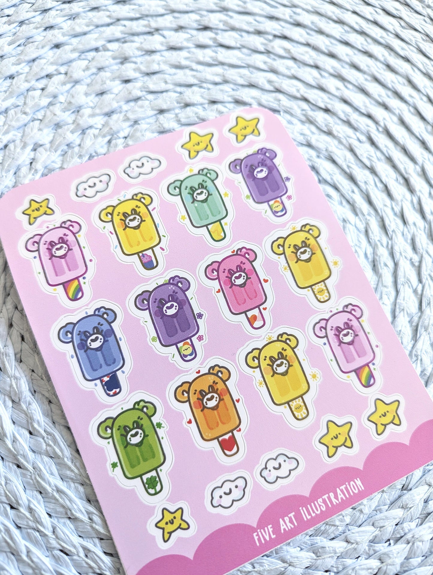 CAREBEARS STICKER SHEET/ planner stickers lollipop kawaii sticker sheet