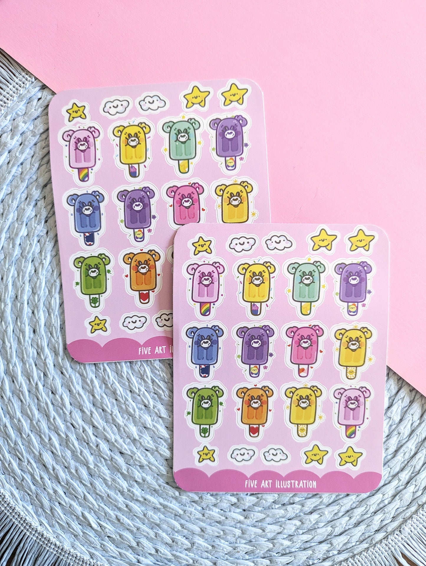 CAREBEARS STICKER SHEET/ planner stickers lollipop kawaii sticker sheet