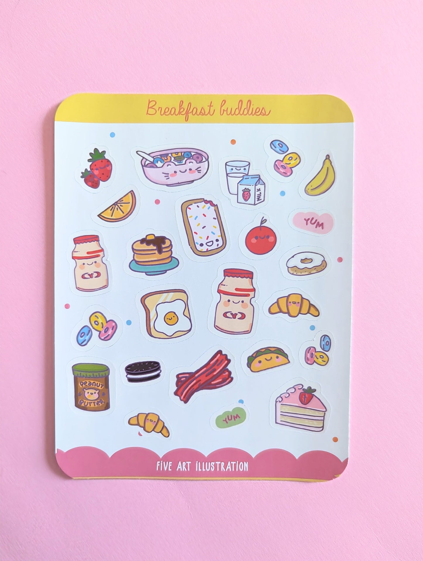 CUTE FOOD SHEET / Breakfast buddies sticker sheet