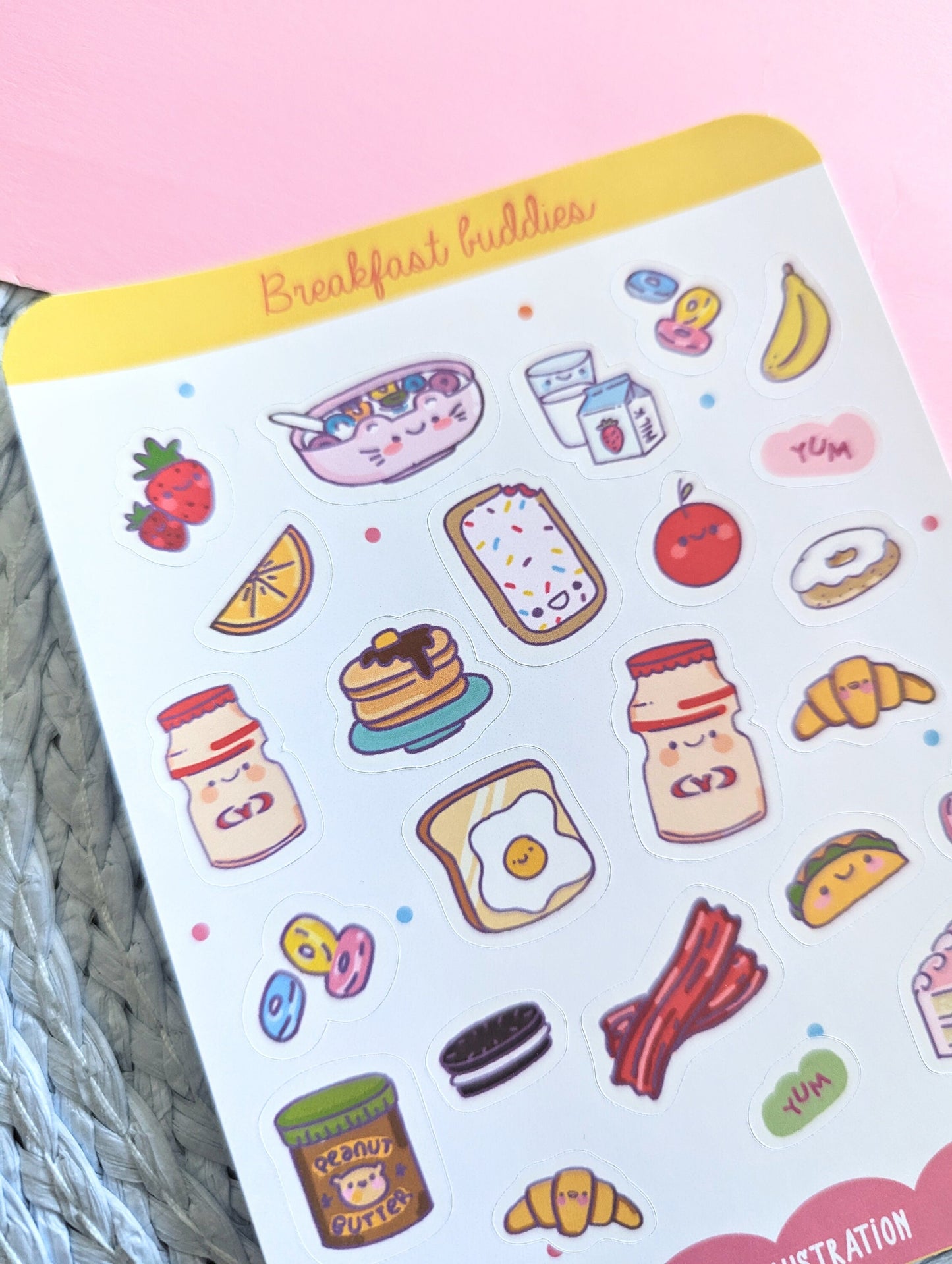 CUTE FOOD SHEET / Breakfast buddies sticker sheet