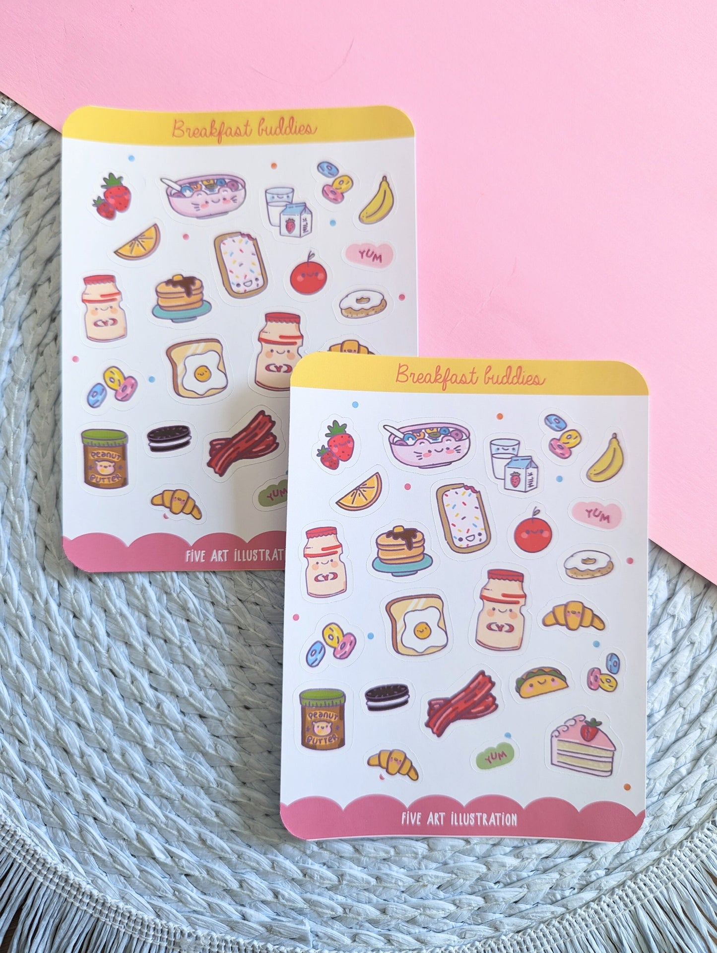 CUTE FOOD SHEET / Breakfast buddies sticker sheet