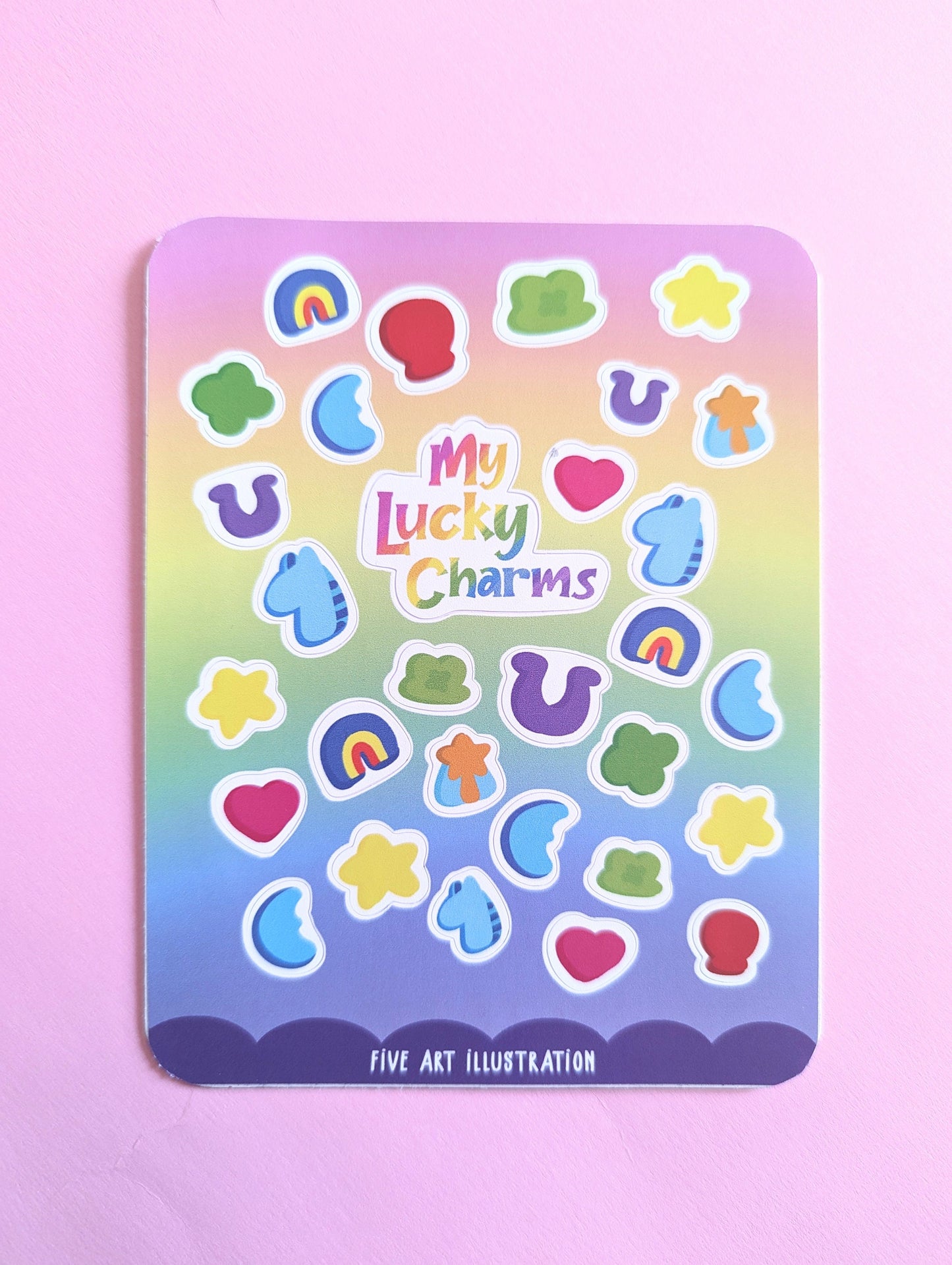 LUCKY CHARMS STICKER sheet / kawaii sticker / lucky charm cereal