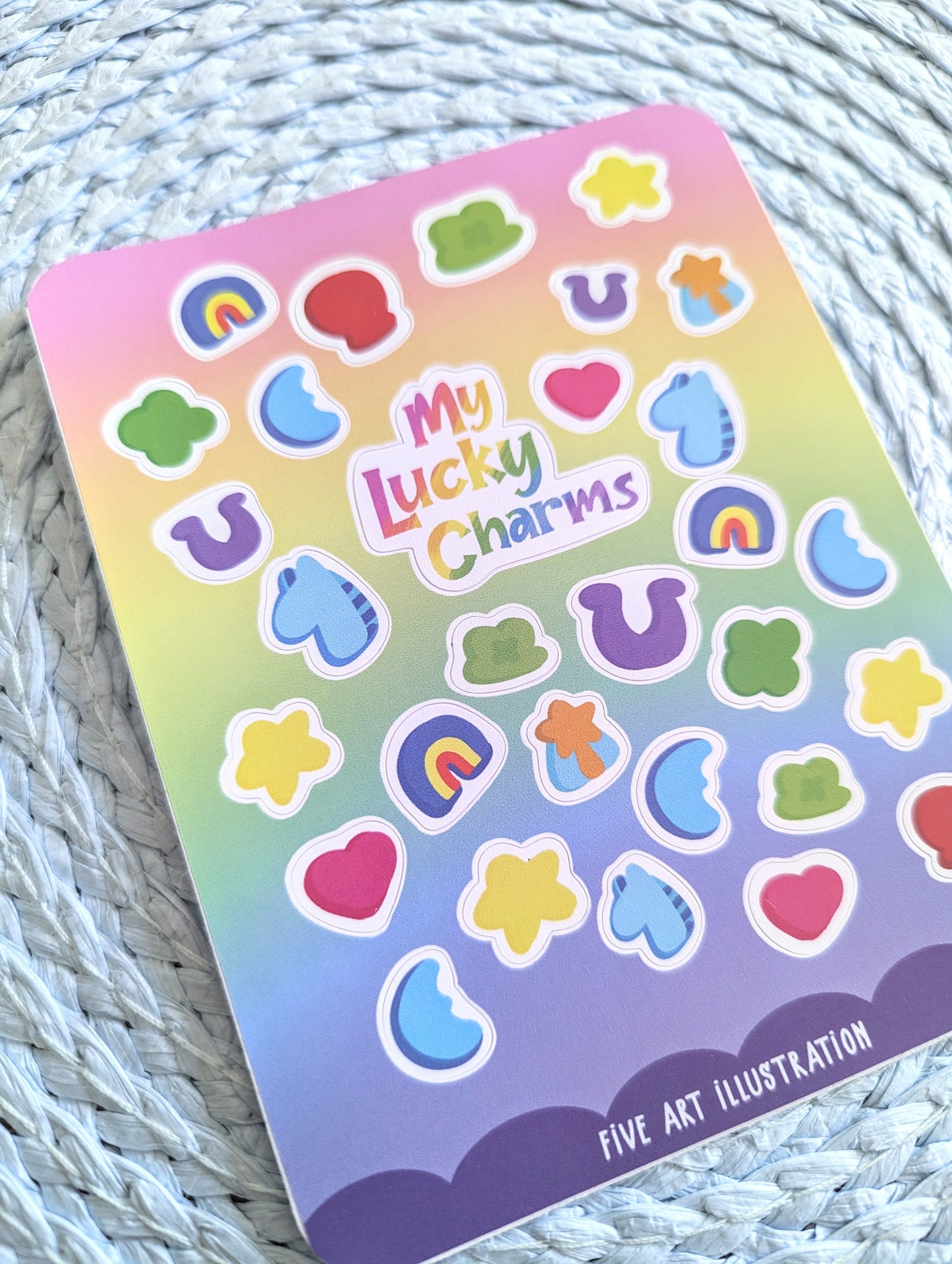 LUCKY CHARMS STICKER sheet / kawaii sticker / lucky charm cereal