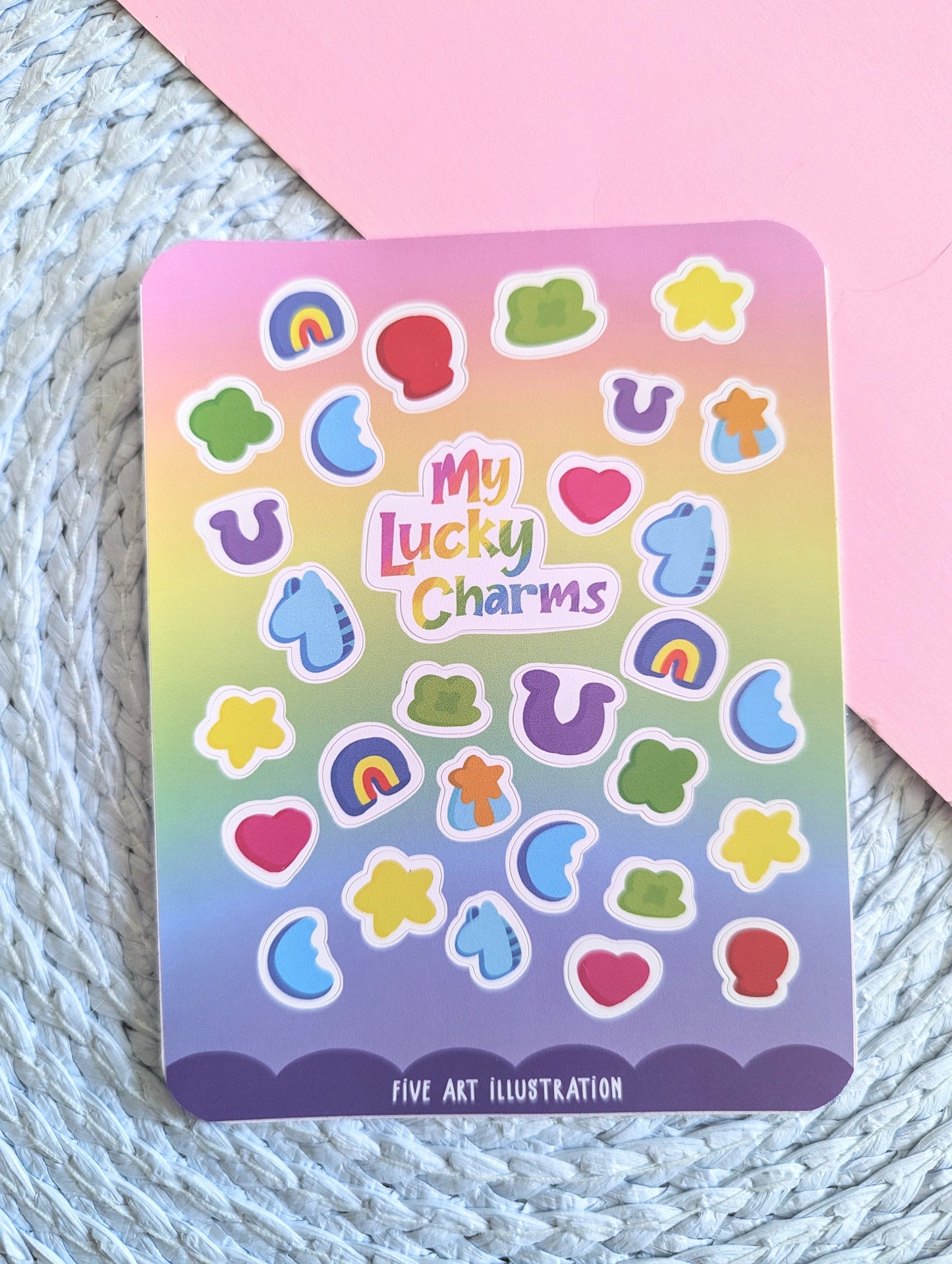 LUCKY CHARMS STICKER sheet / kawaii sticker / lucky charm cereal