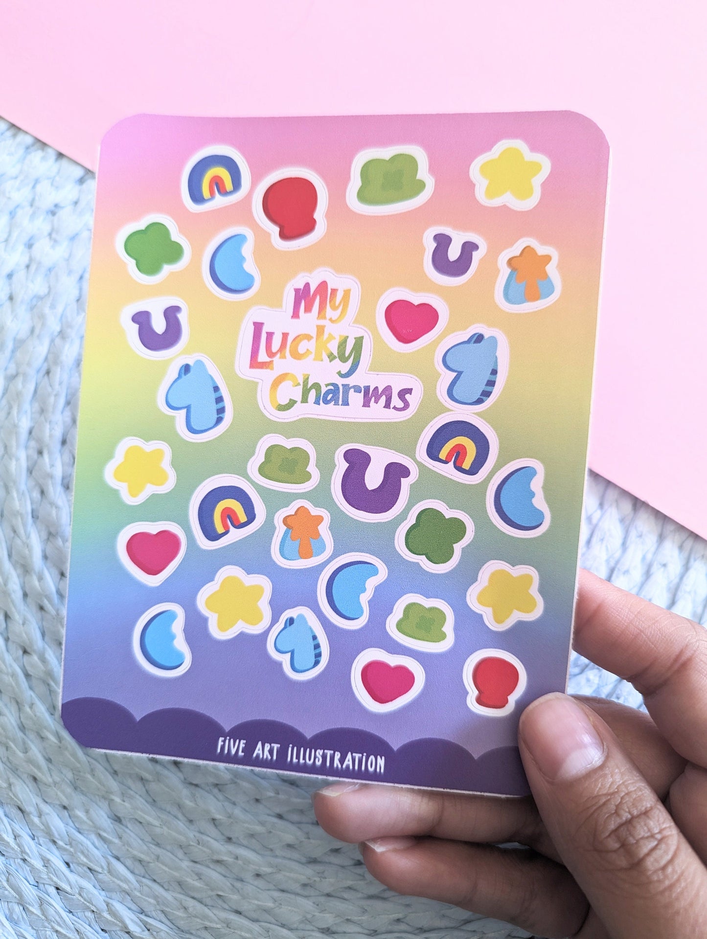 LUCKY CHARMS STICKER sheet / kawaii sticker / lucky charm cereal