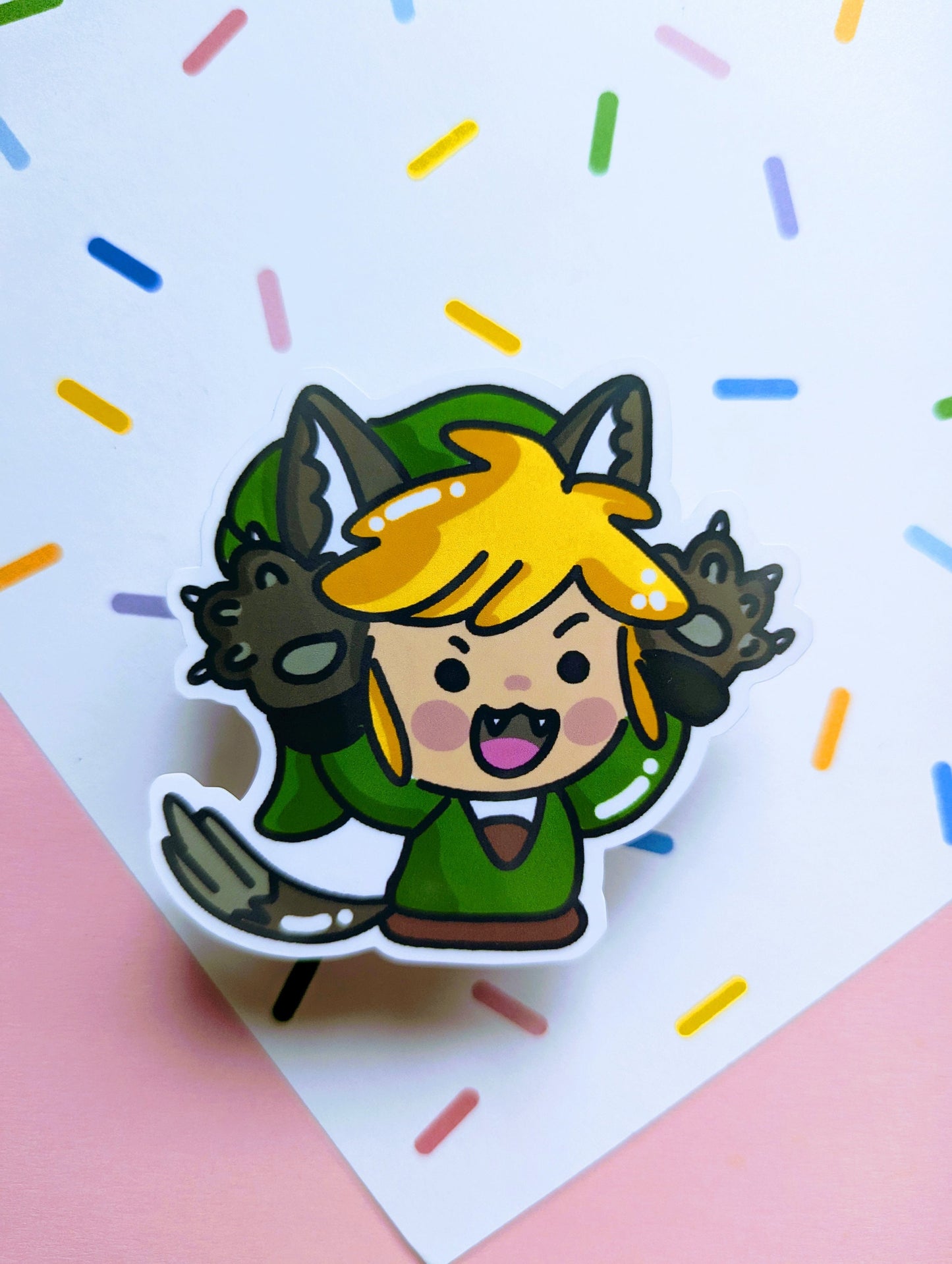 ZELDA LINK WOLF sticker/ The legend of Zelda Link videogame sticker / zelda sticker