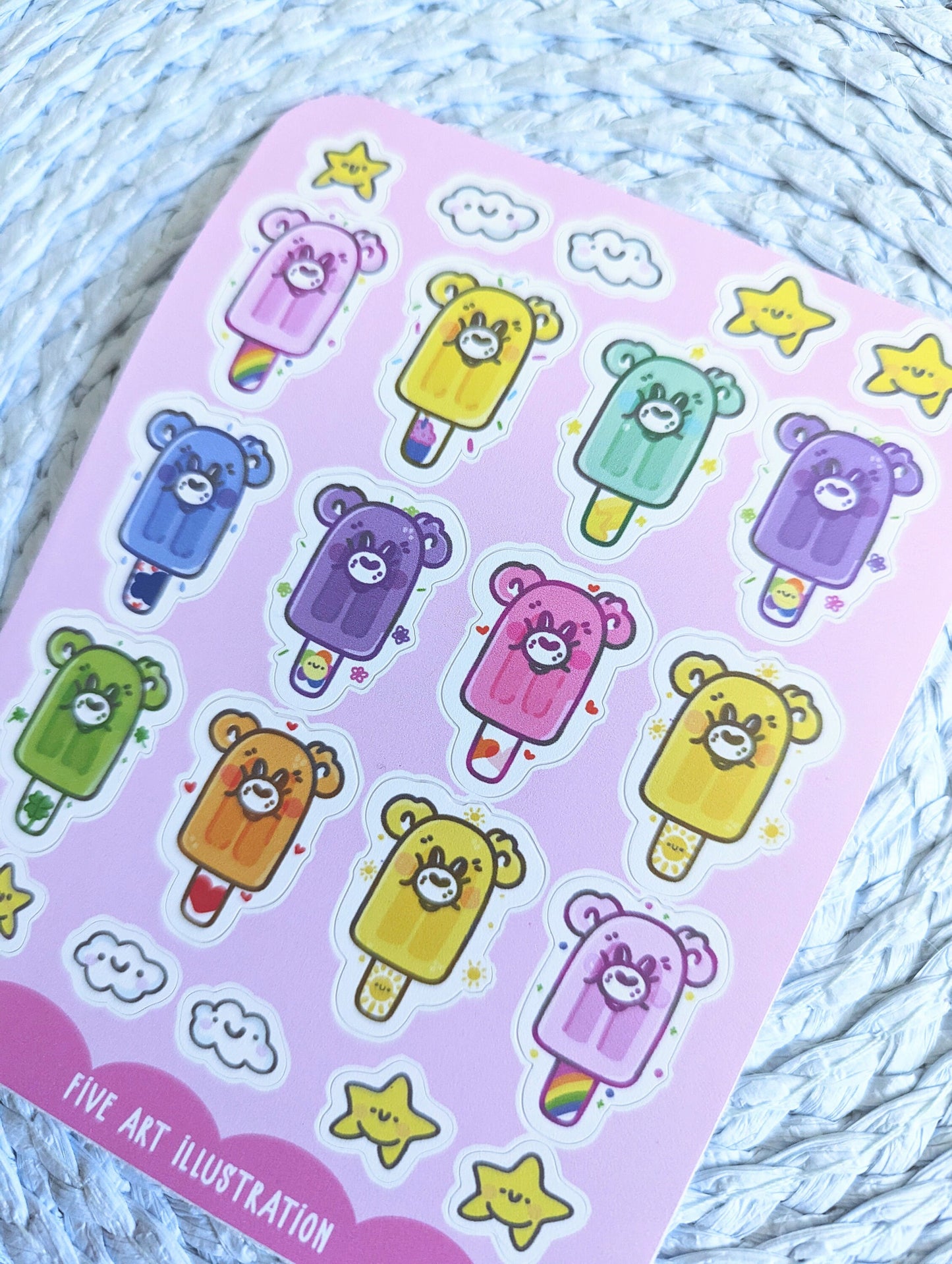 CAREBEARS STICKER SHEET/ planner stickers lollipop kawaii sticker sheet