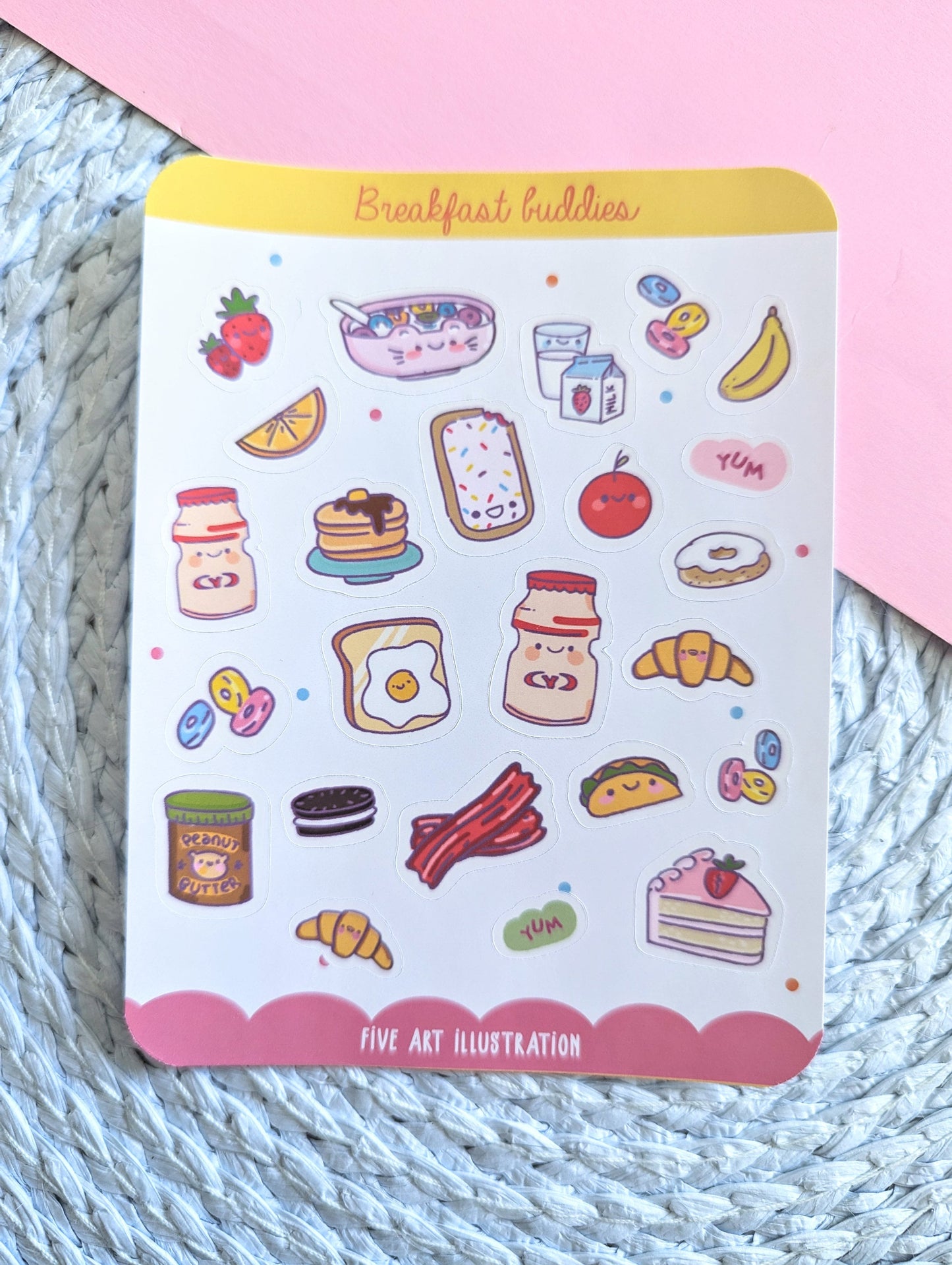 CUTE FOOD SHEET / Breakfast buddies sticker sheet