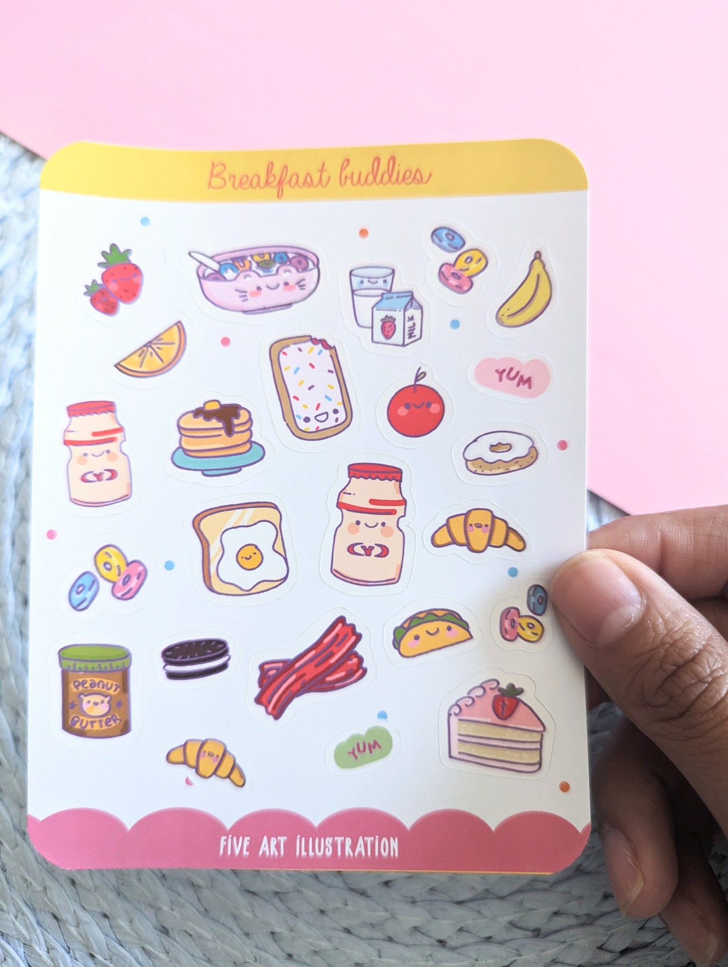 CUTE FOOD SHEET / Breakfast buddies sticker sheet