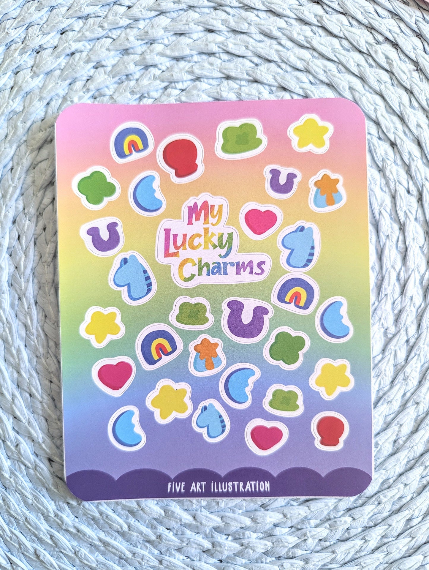 LUCKY CHARMS STICKER sheet / kawaii sticker / lucky charm cereal