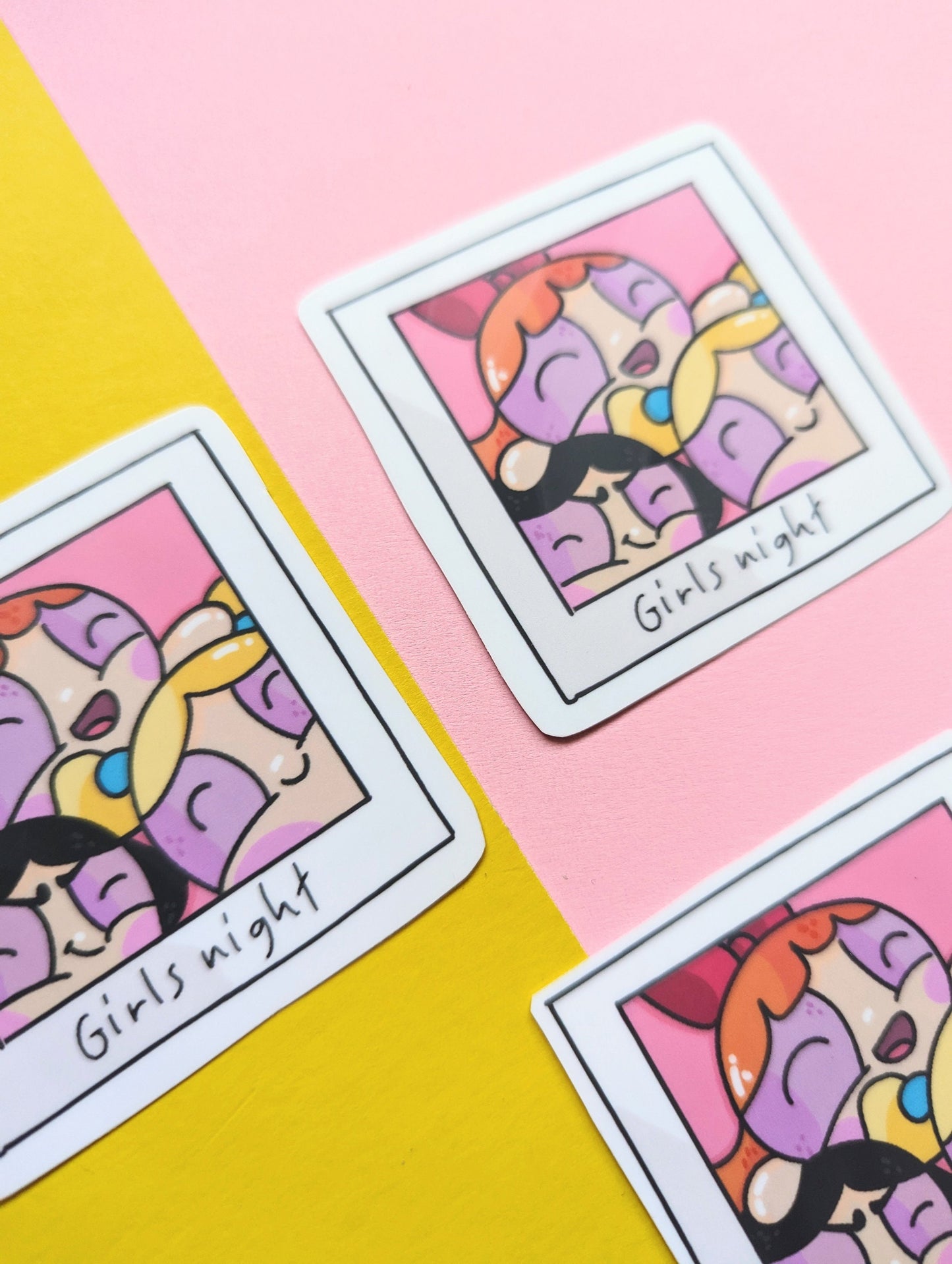 POWERPUFF GIRL POLAROID sticker/ vinyl sticker Powerpuff girls/ blossom, bubbles and buttercup photo sticker.