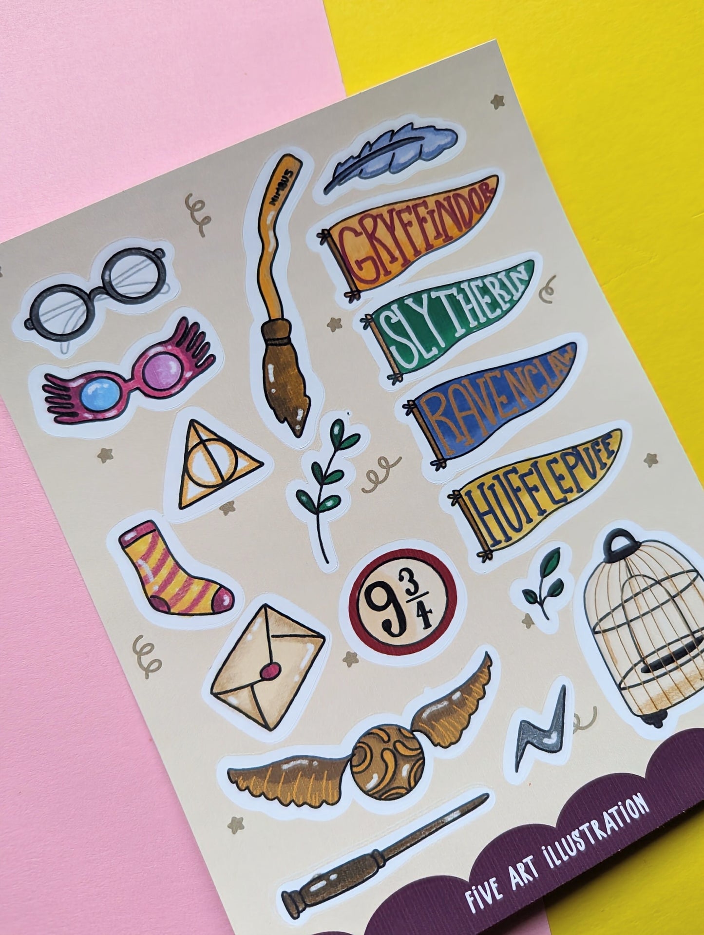 HARRY POTTER STICKER sheet / kawaii sticker / Harry potter journal sticker/ Griffindor stickers/ wizard scrapbook sticker sheet.