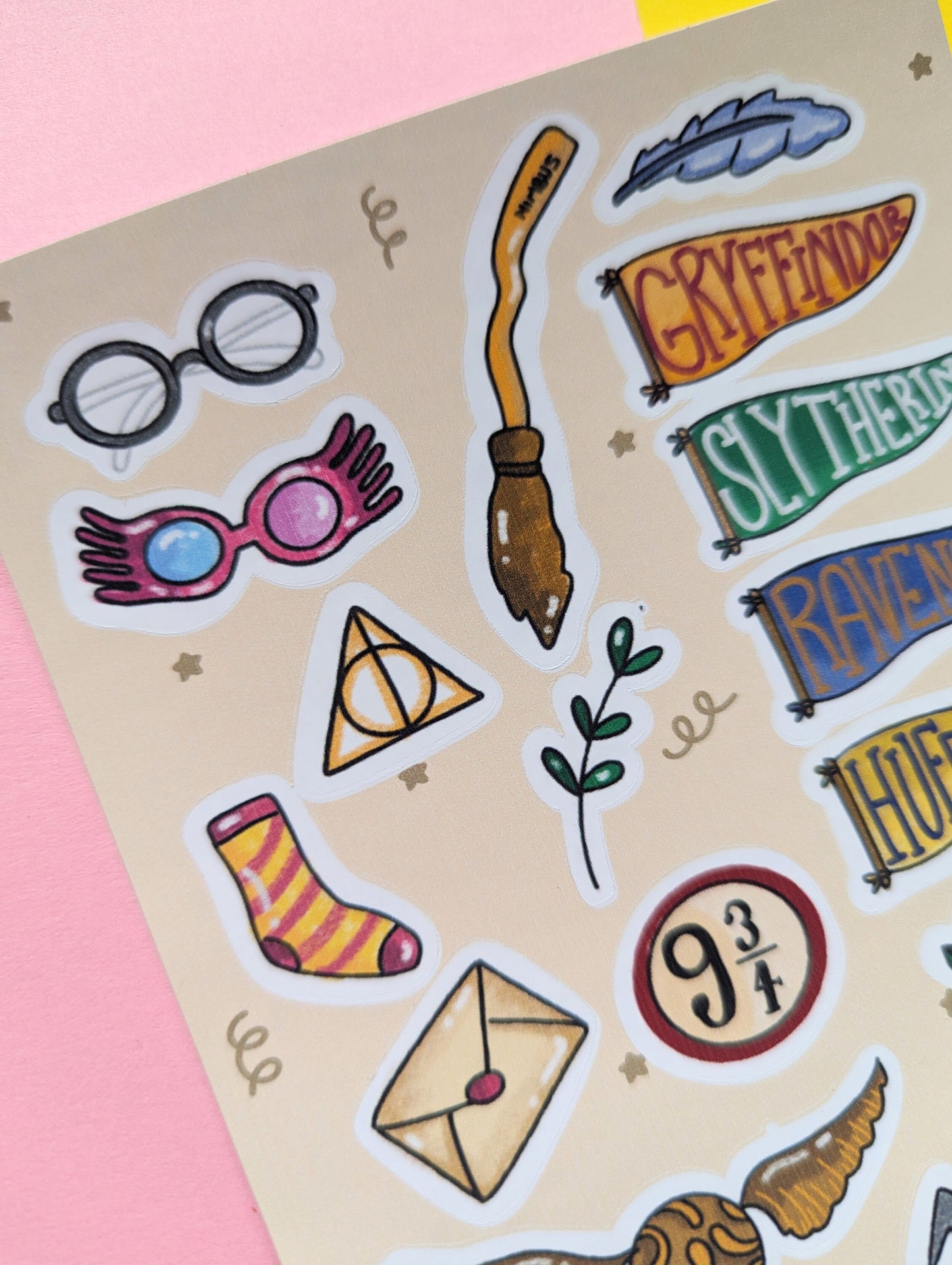 HARRY POTTER STICKER sheet / kawaii sticker / Harry potter journal sticker/ Griffindor stickers/ wizard scrapbook sticker sheet.