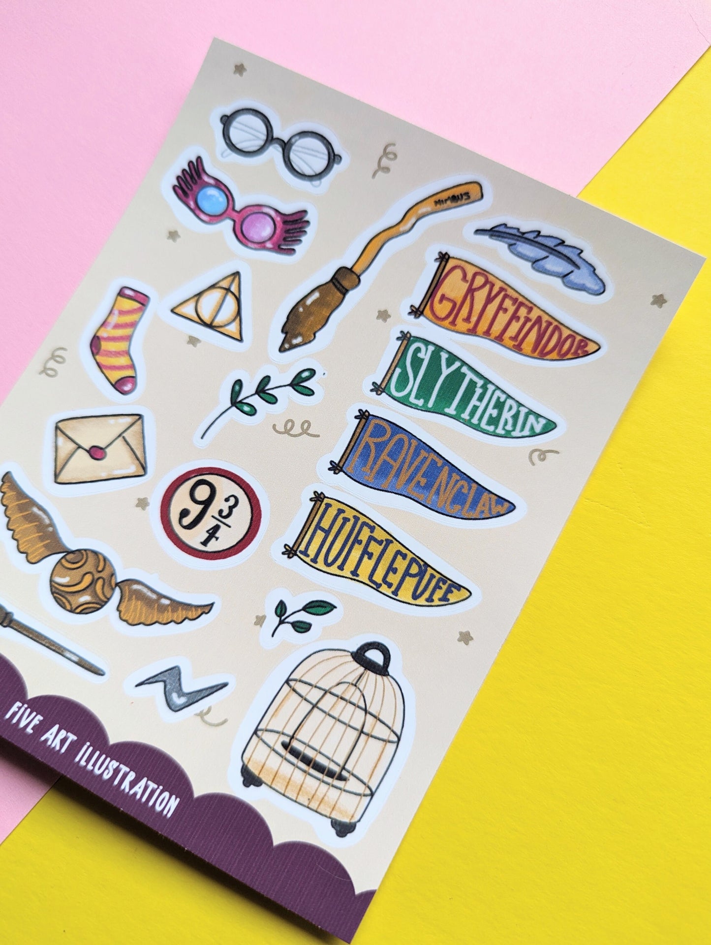 HARRY POTTER STICKER sheet / kawaii sticker / Harry potter journal sticker/ Griffindor stickers/ wizard scrapbook sticker sheet.