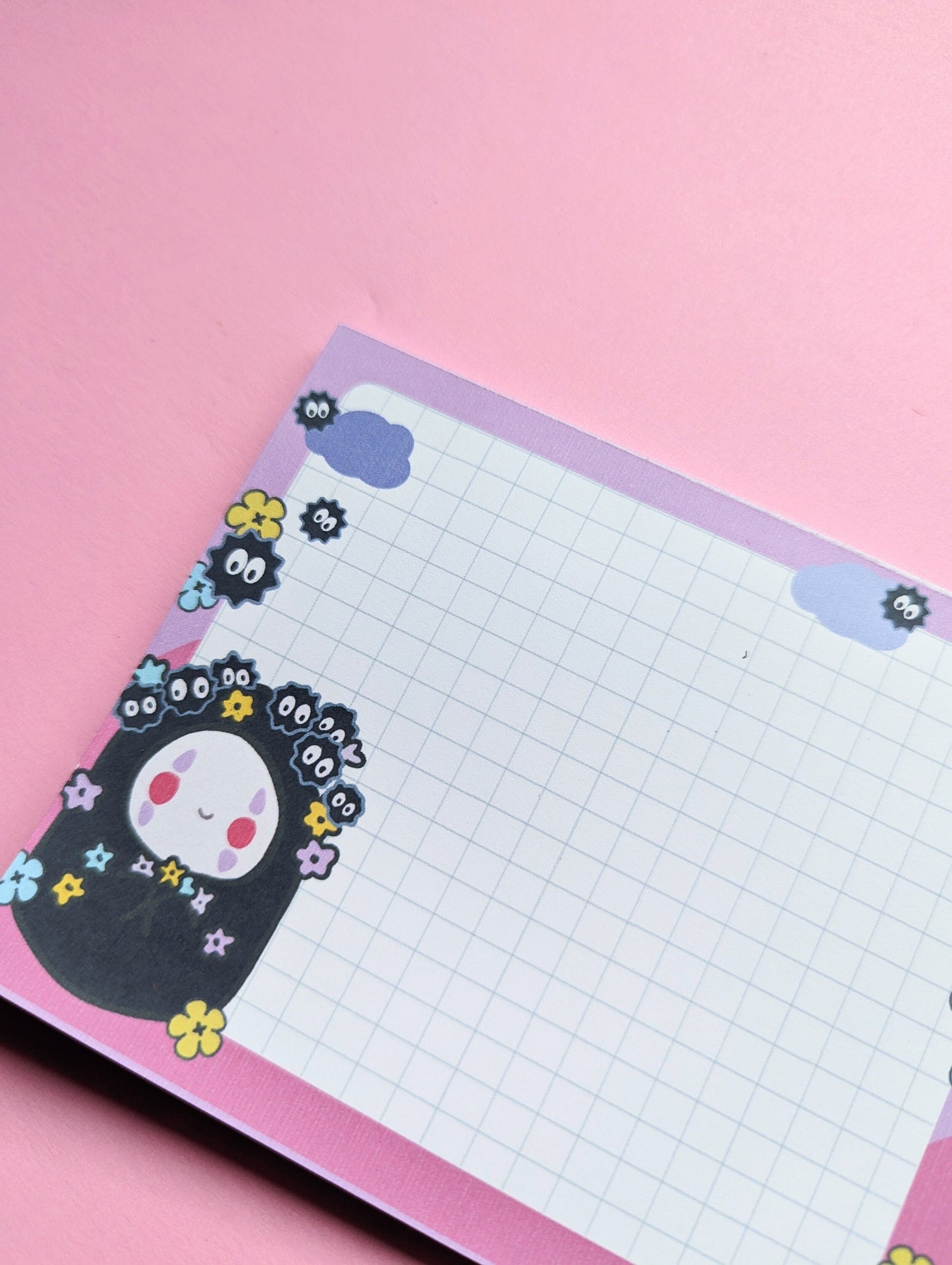 NO FACE Ghibli NOTEPAD/ studio Ghibli quick memo /No face illustrated notepad/ Spirit away movie notepad / 4x5 inches, 40pages