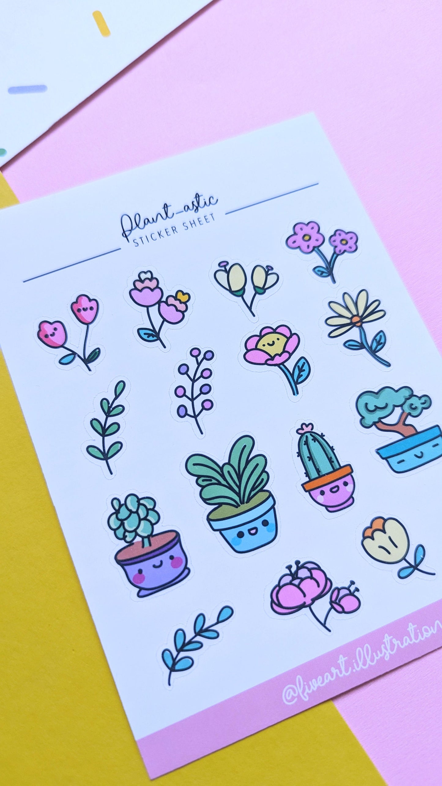 PLANTERS and FLOWERS STICKER kawaii sheet / plants and flowers journal sticker/ Cute loral stickers/ floral scrapbook sticker sheet