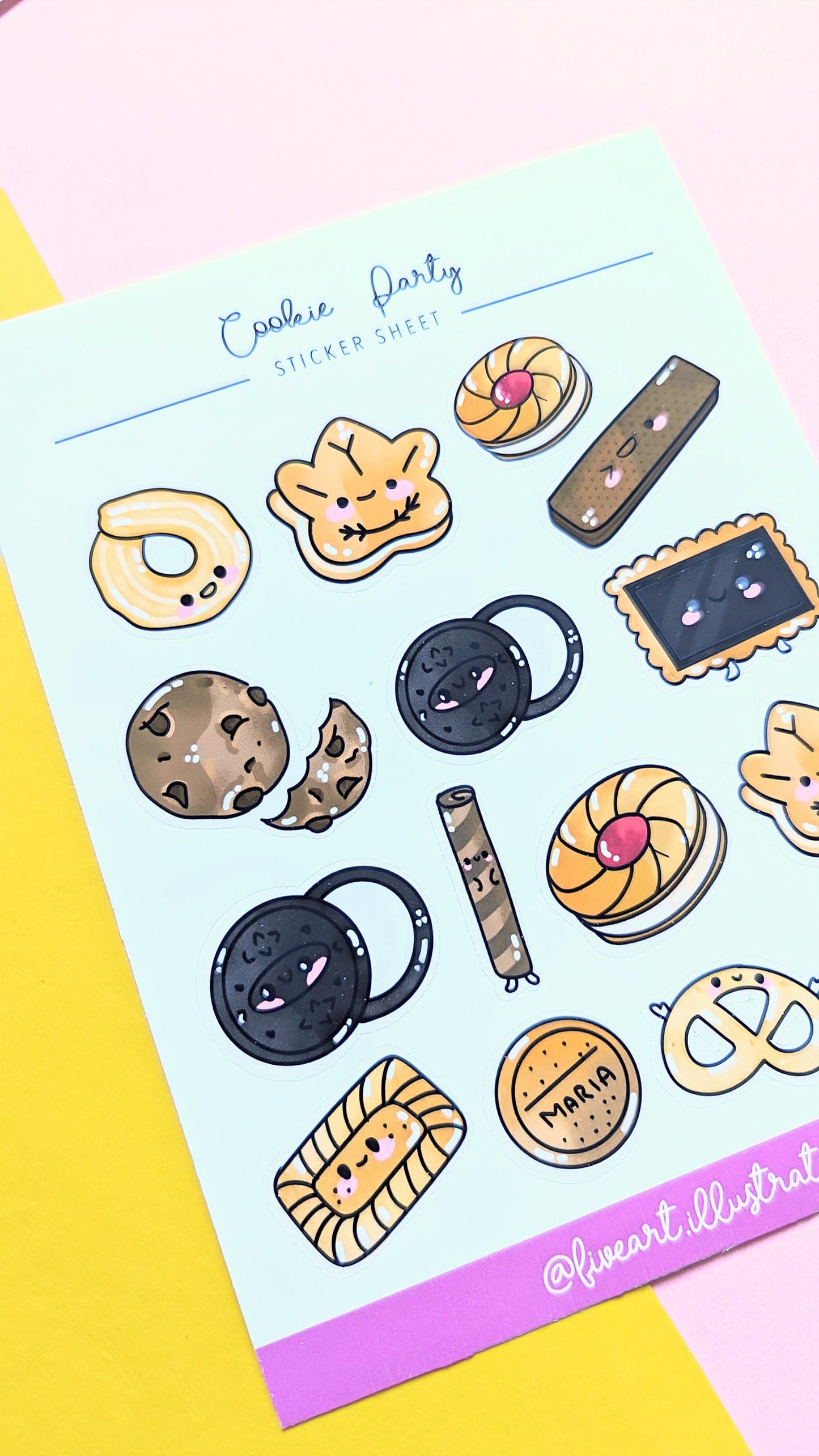 FOOD and COOKIES STICKER kawaii sheet / classic cookies journal sticker/ Cute cookies scrapbook sticker sheet