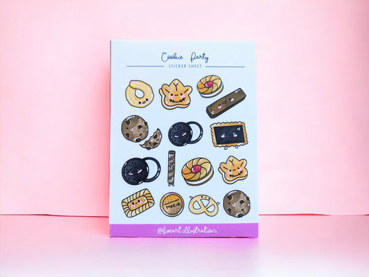 FOOD and COOKIES STICKER kawaii sheet / classic cookies journal sticker/ Cute cookies scrapbook sticker sheet