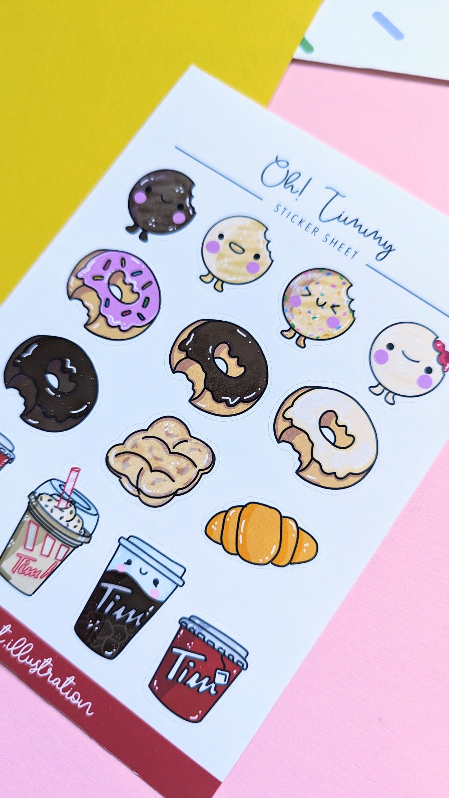 TIM HORTONS STICKER kawaii sheet / coffee and donuts journal sticker/ Cute Tim Hortons scrapbook sticker sheet