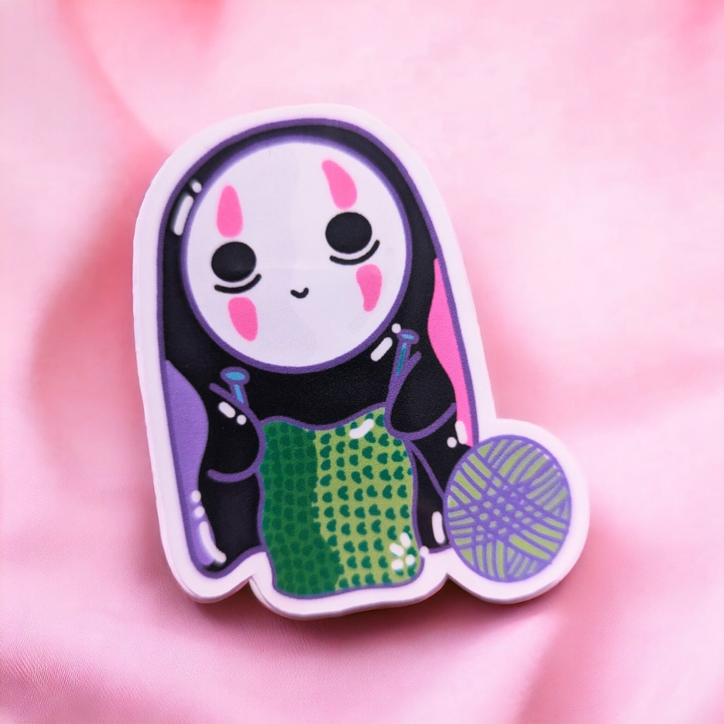 KNITTING NO FACE Ghibli studios sticker/ Ghibli studios/ from Spirit Away movie sticker