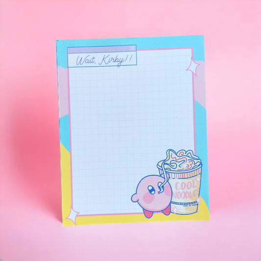 KIRBY NOODLES NOTEPAD / Kirby stationery