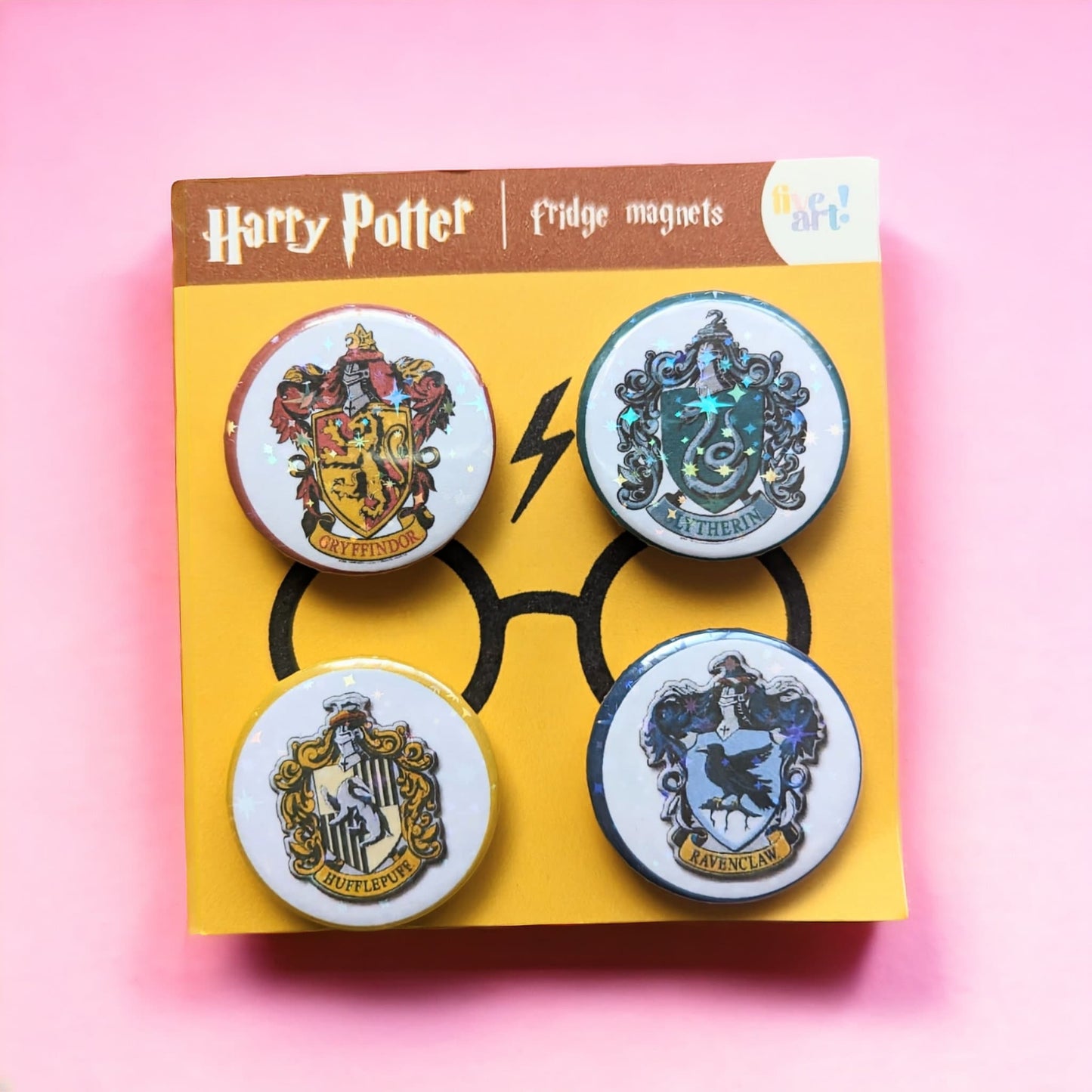 HARRY POTTER houses MAGNETS set of 4/ Gryffindor Holográphic fridge magnets Harry Potter/ Slytherin magnet.