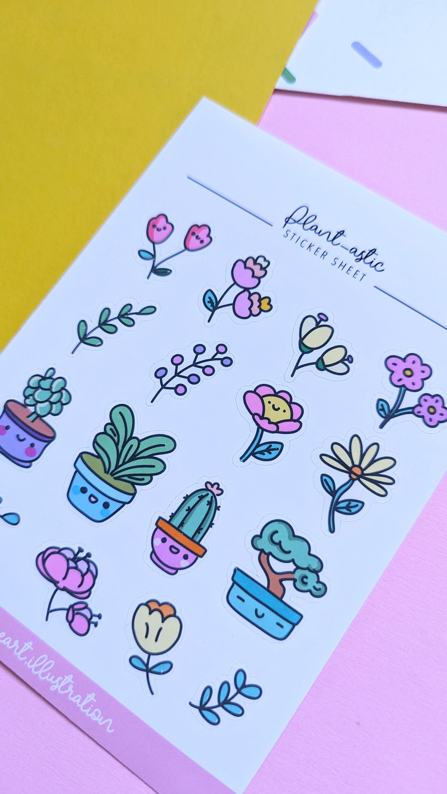 PLANTERS and FLOWERS STICKER kawaii sheet / plants and flowers journal sticker/ Cute loral stickers/ floral scrapbook sticker sheet