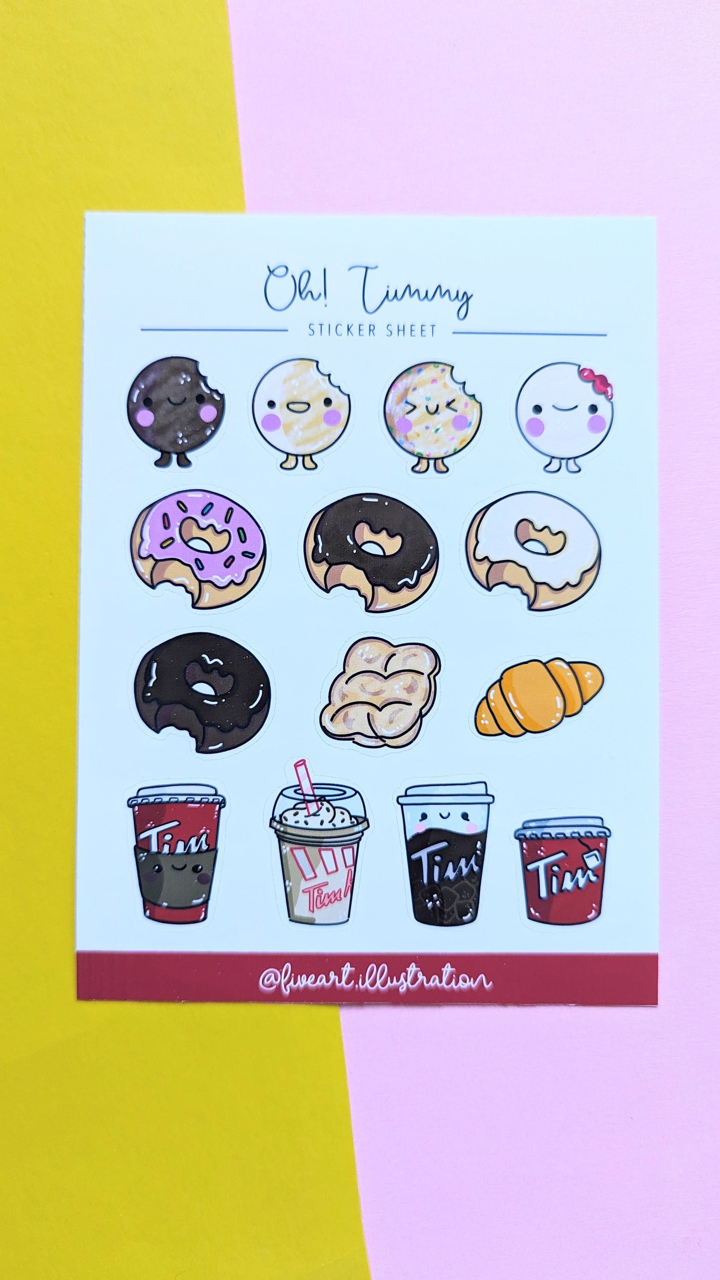 TIM HORTONS STICKER kawaii sheet / coffee and donuts journal sticker/ Cute Tim Hortons scrapbook sticker sheet