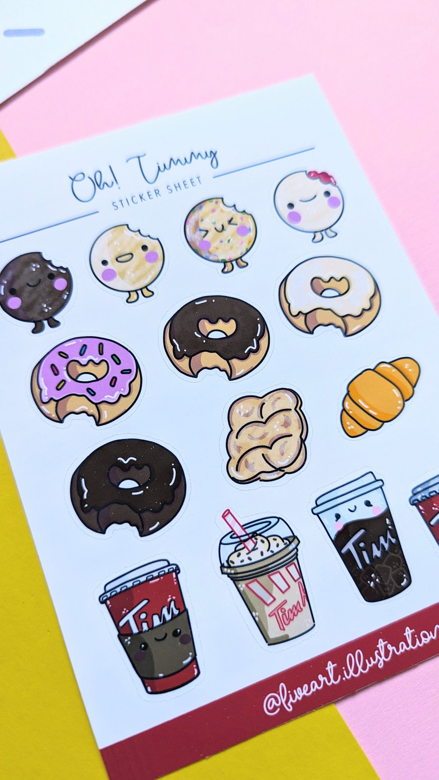 TIM HORTONS STICKER kawaii sheet / coffee and donuts journal sticker/ Cute Tim Hortons scrapbook sticker sheet