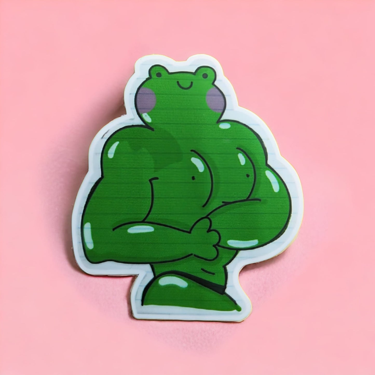 BUFF FROG STICKER / frog lover sticker