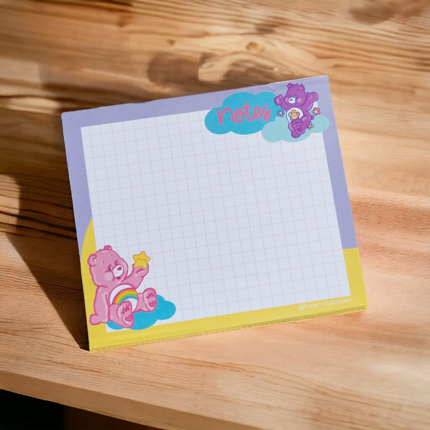 CARE BEARS mini NOTEPAD / Cute Kawaii notes / care bears memo pad / 5x4inches, 40 pages