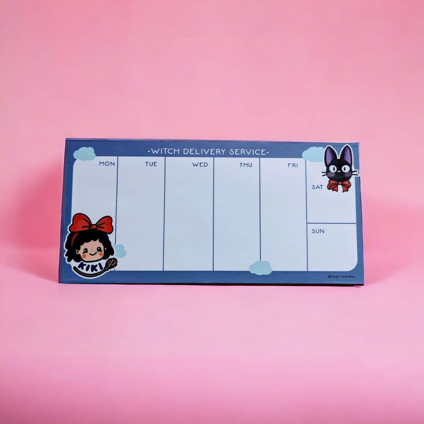 KIKIS WEEKLY PLANNER/ studio Ghibli notes planner / mini notepad gift for her / Kiki's delivery service movie planner