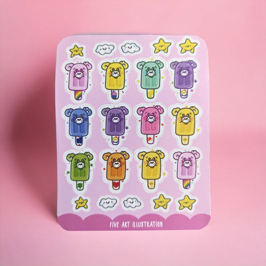 CAREBEARS STICKER SHEET/ planner stickers lollipop kawaii sticker sheet